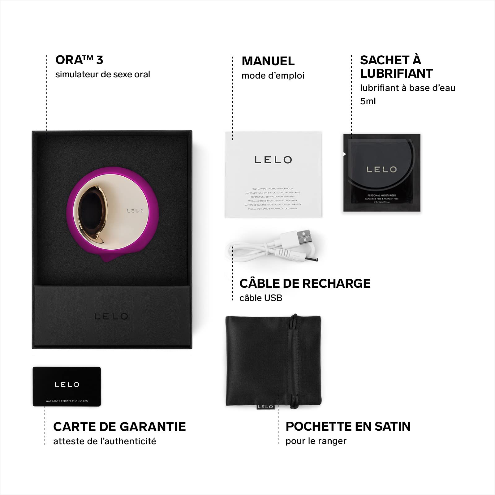 LELO ORA 3 Sextoys Clitoridiens Femme, Vibromasseurs pour Femme, Masturbateur Pour Femme, Stimulateur Clitoridien pour Sexe Oral, Sex Toýs Femme Clitoridien, Sex Toys, Vibromasseur (Deep Rose)