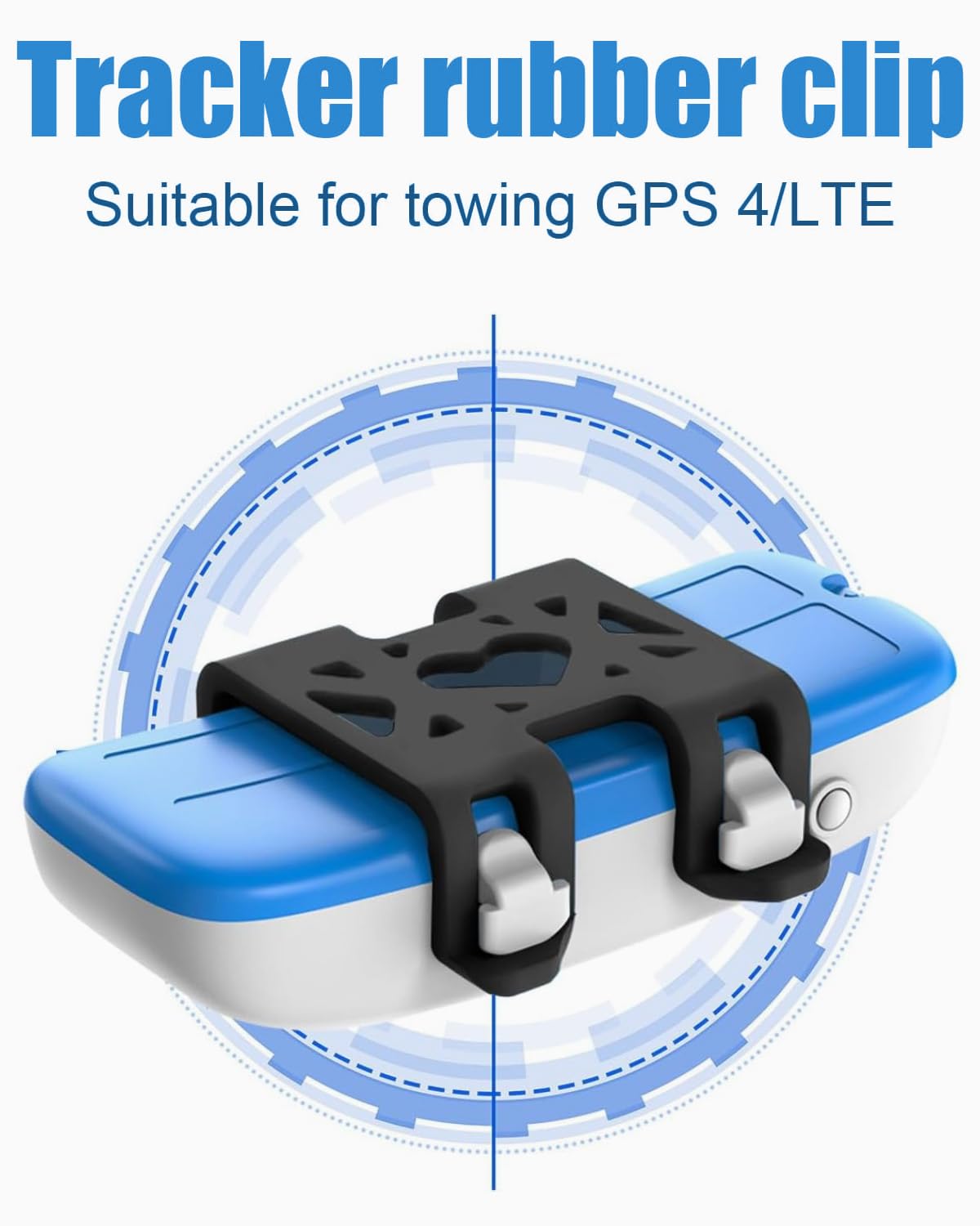 2 szt. Klips mocujący tracker, klips ochronny GPS dla psów, silikonowy klips, akcesoria do śledzenia aktywności dla psów (czarny)