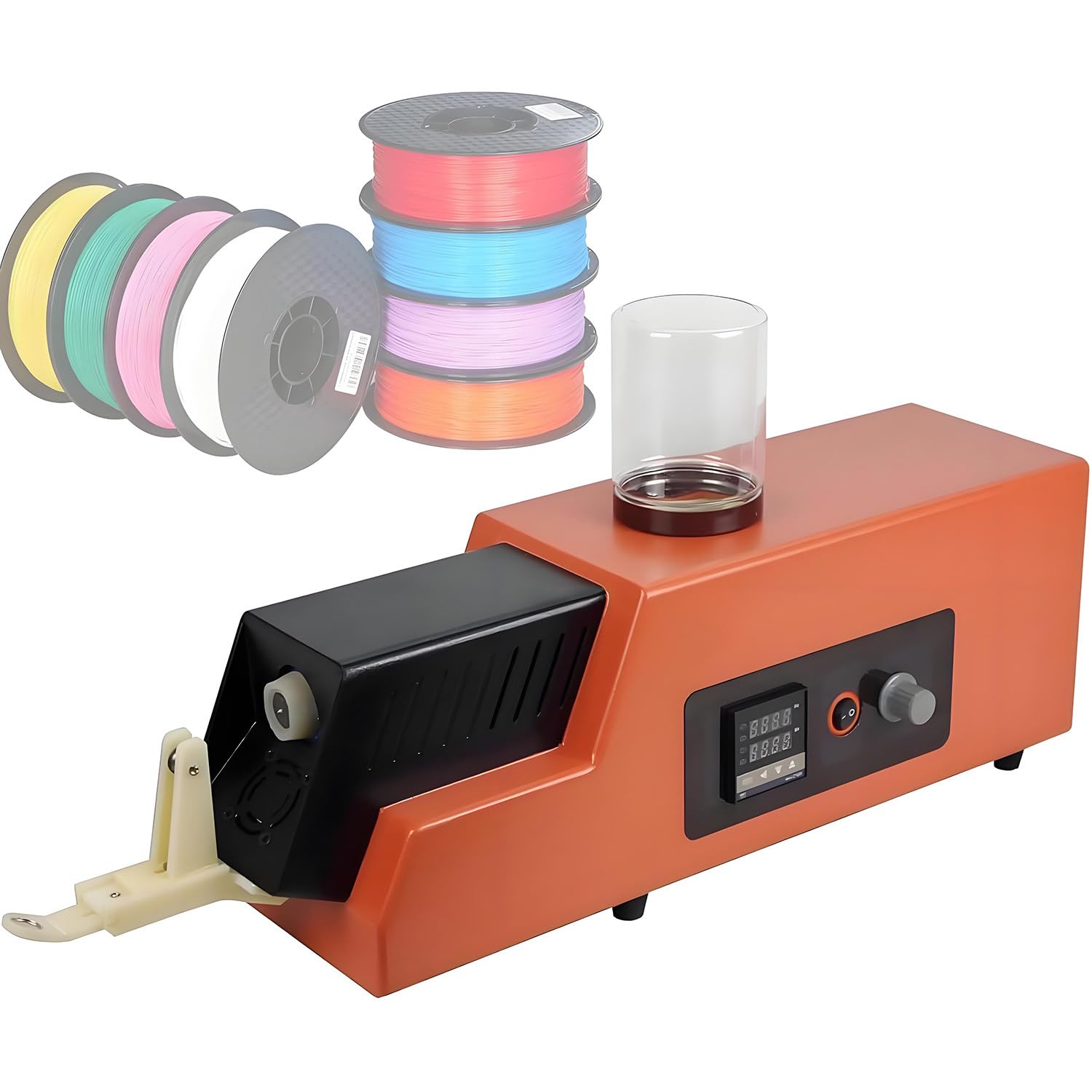 Memykoy Professional High Precision 3D Filament Extruder Machine, Desktop 3D Filament Maker, Adjustable Speed Extruder, 1.75mm/3mm(0.07/0.12in) Extrusion Diameter,for PLA, ABS, PVA