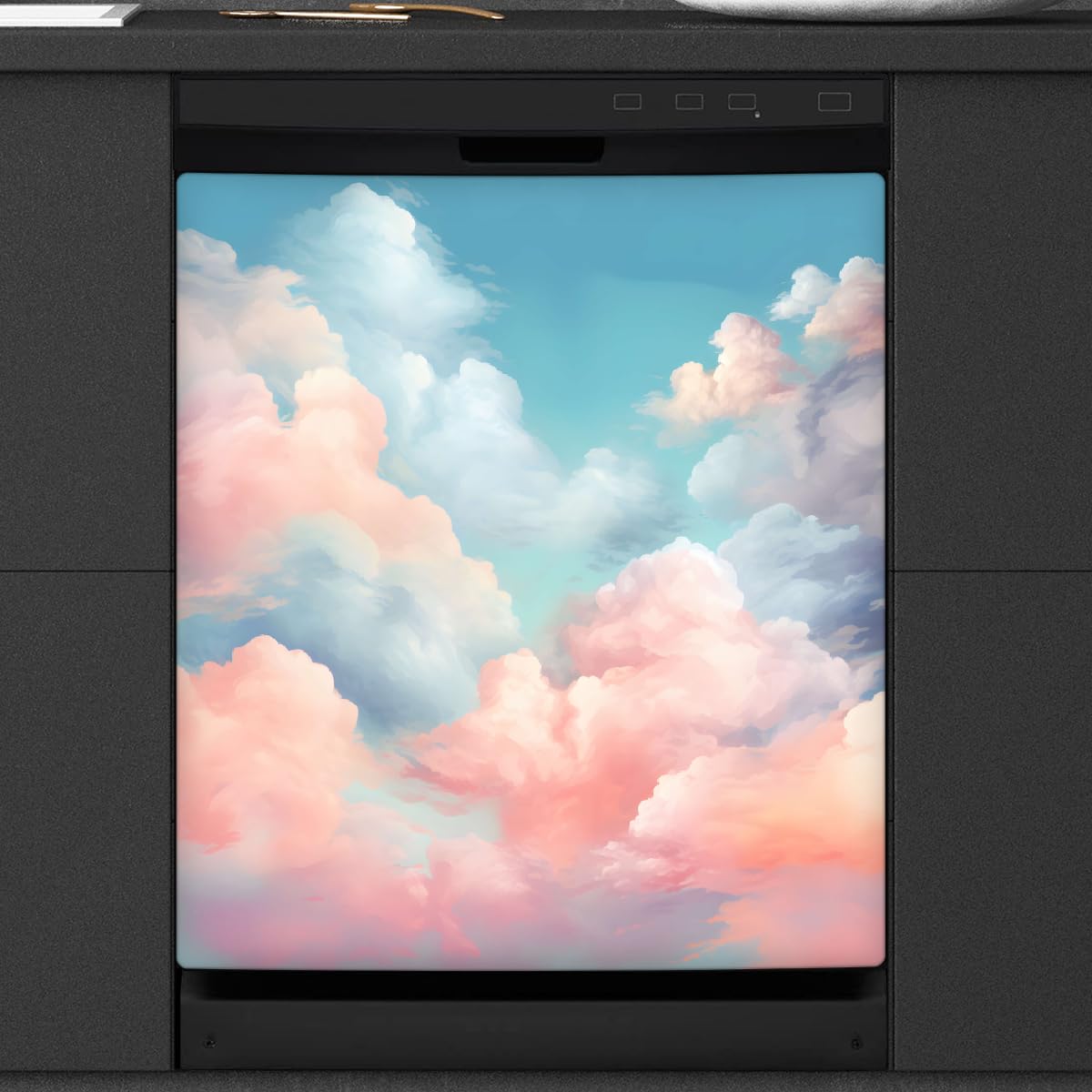 Aimant de lave-vaisselle dégradé pastel 53x66 cm pour protection de cuisine