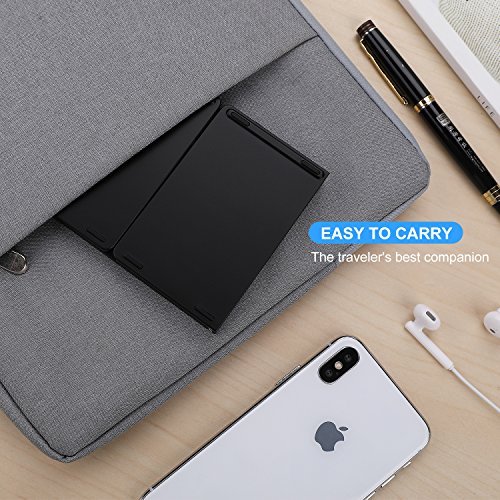Foldable Bluetooth Keyboard, Jelly Comb Dual Mode Bluetooth & USB Wired Rechargable Portable Mini BT Wireless Keyboard with Touchpad Mouse for Android, Windows, PC, Tablet-Black - Thumbnail 5