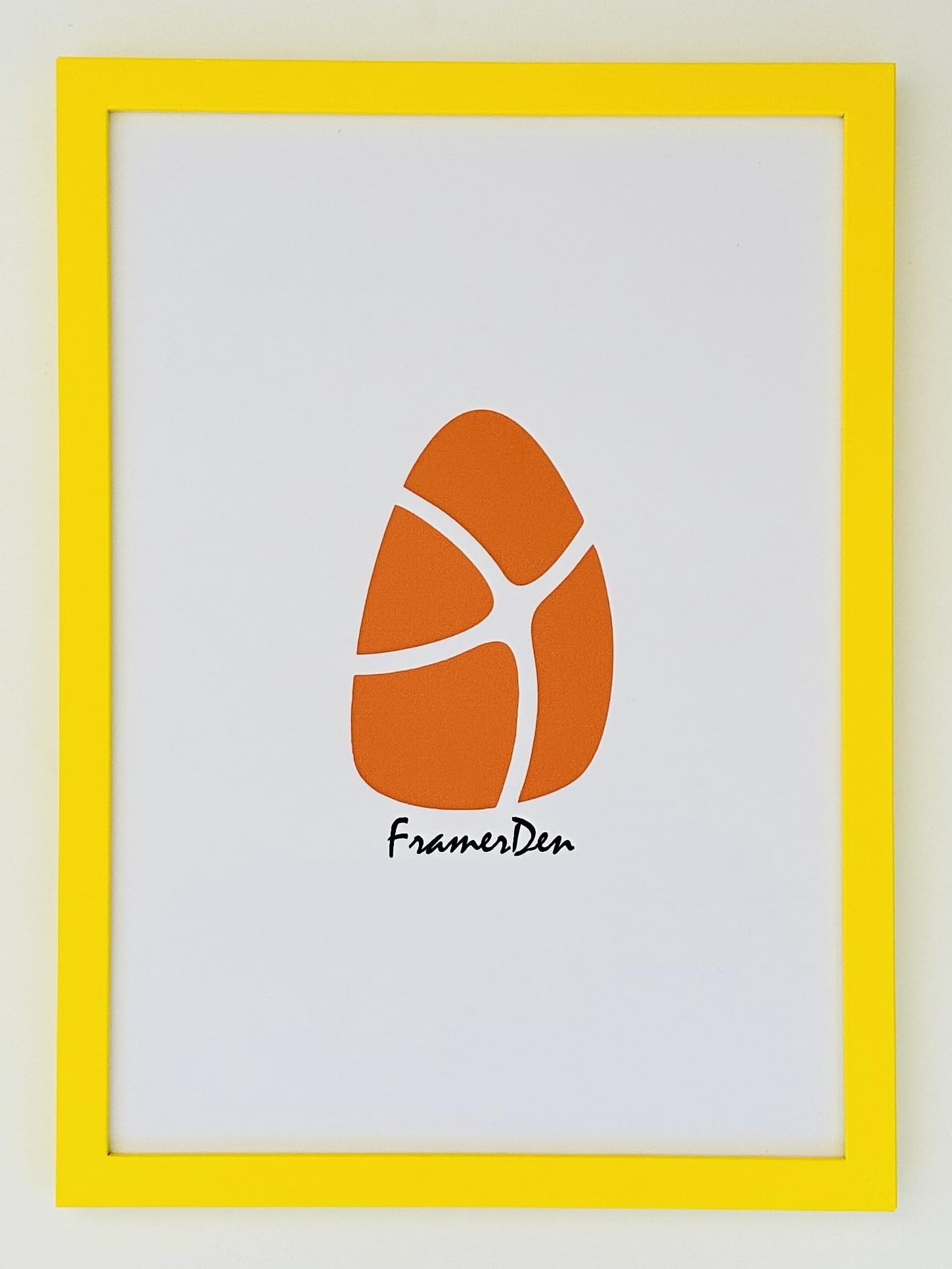 FramerDen® Yellow A2 Poster Picture Frame Fits 42x59.4cm Size Poster Photo Artwork Print, Portrait & Landscape Wall Mountable, Perspex Front and MDF backing — image 1