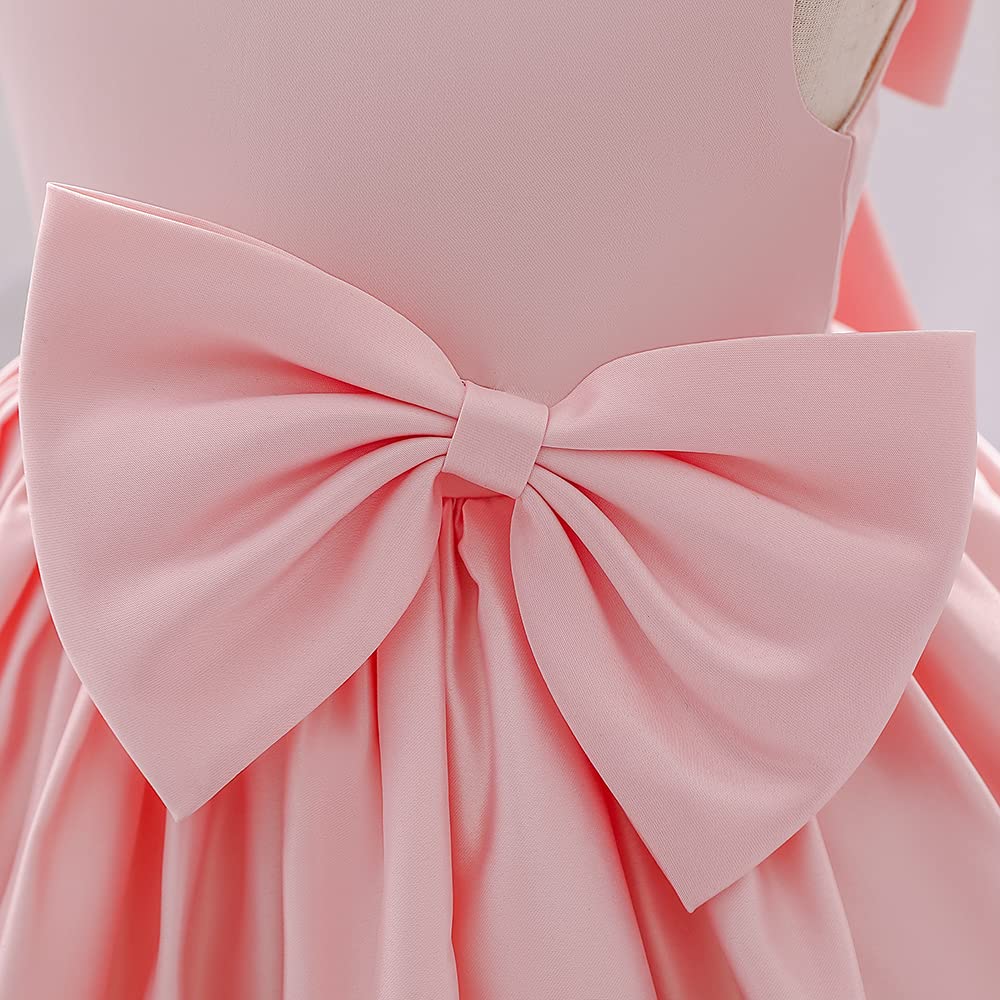 6M-8T Baby Mädchen Big Bowknot Geburtstag Festzug Kleid Kleinkind Party Tutu Kleid Taufkleider