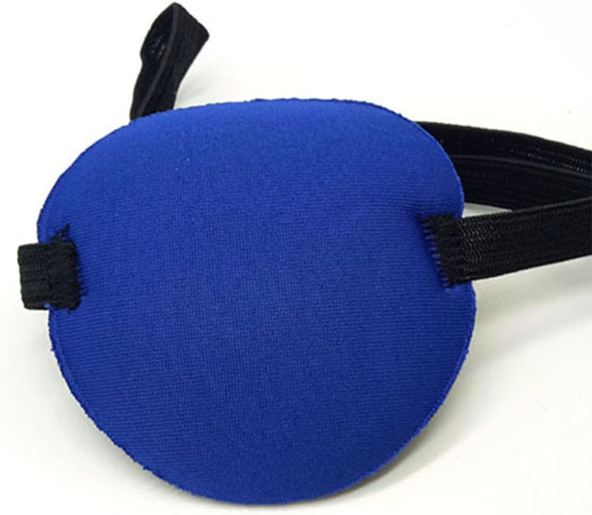 Eye Patch Adults Eye Cover for Lazy Eye Soft Pirate Eye Patch for Halloween Pirate Theme (Blue)