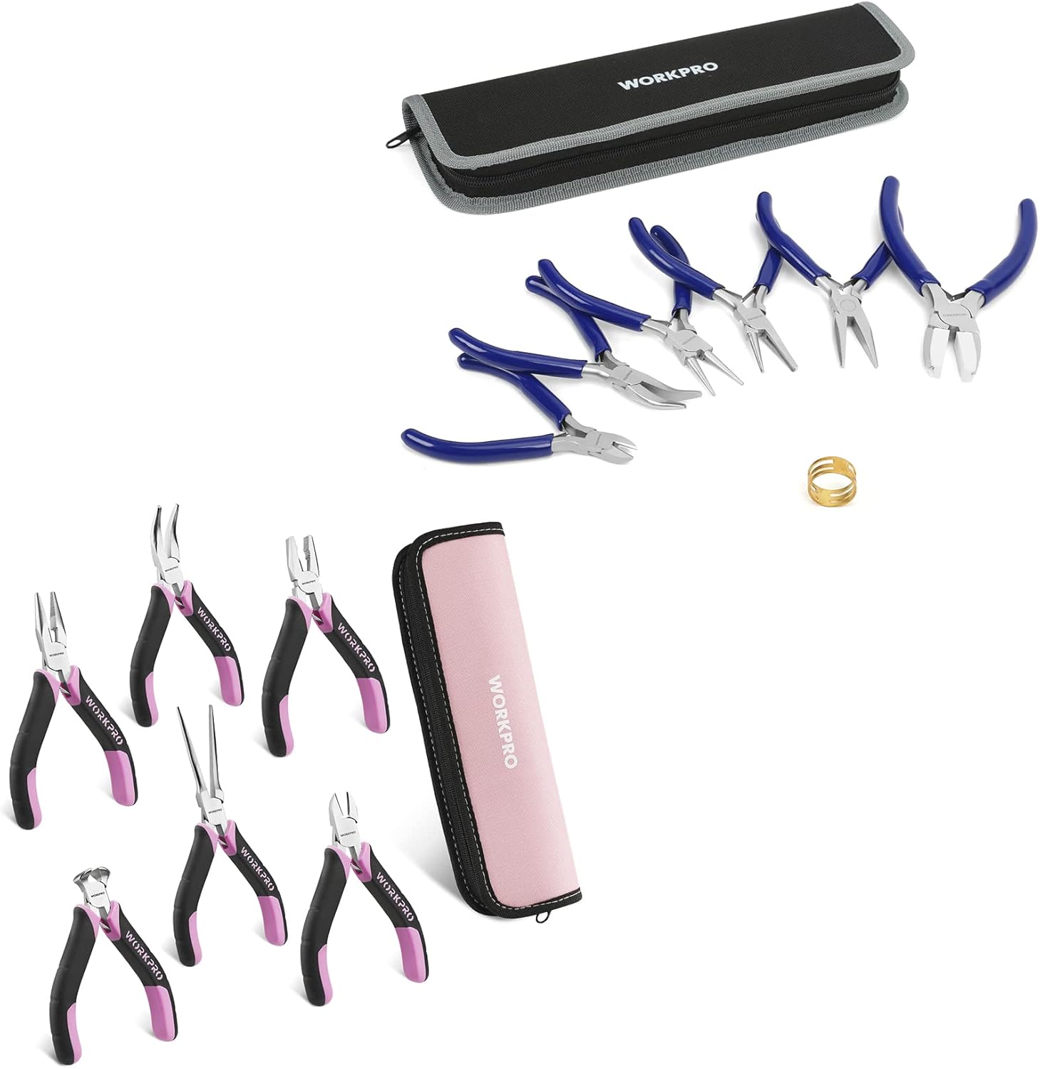WORKPRO 7-Piece Jewelry Pliers Set & WORKPRO 6-Piece Mini Pliers Set