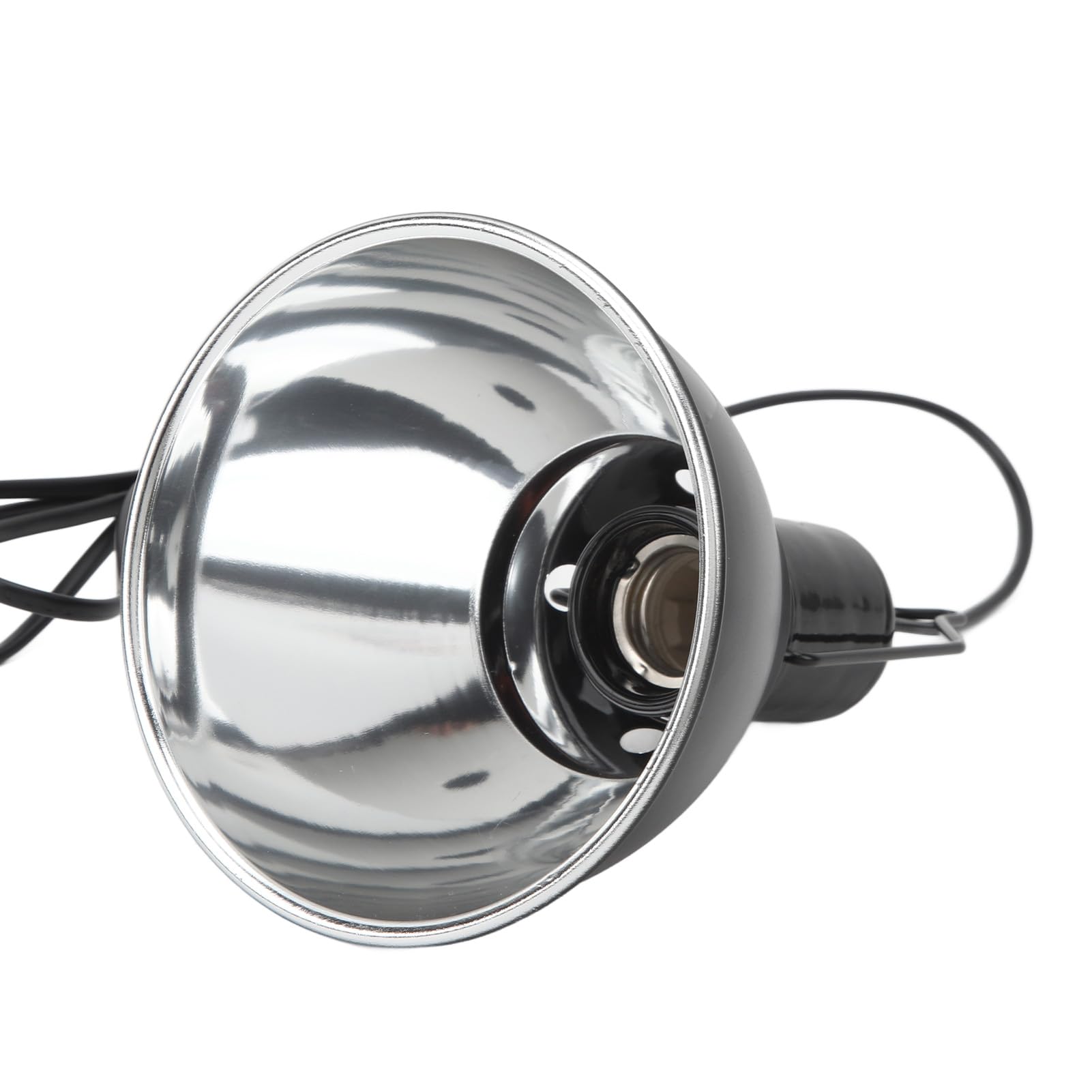Reptile Heat Lamp Fixture With Anti-Scald Cover - E27 Socket Dome Lamp For UVB & Basking Bulbs