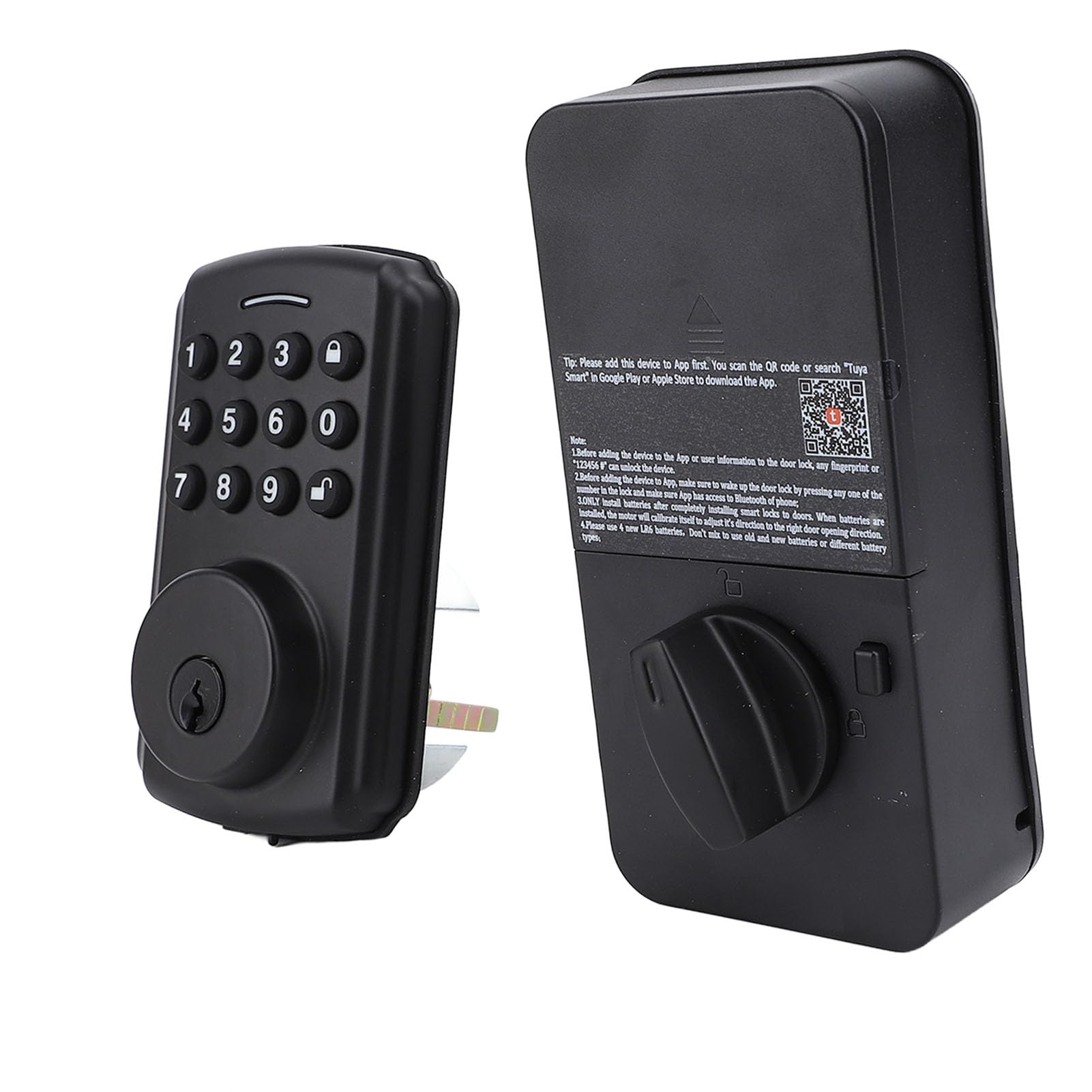 Cerradura de Teclado de Puerta Cerradura de Teclado de Puerta con Control de Aplicación - de Seguridad para el Hogar Multifuncional IP54 para Apartamentos y Alquileres a Corto Plazo
