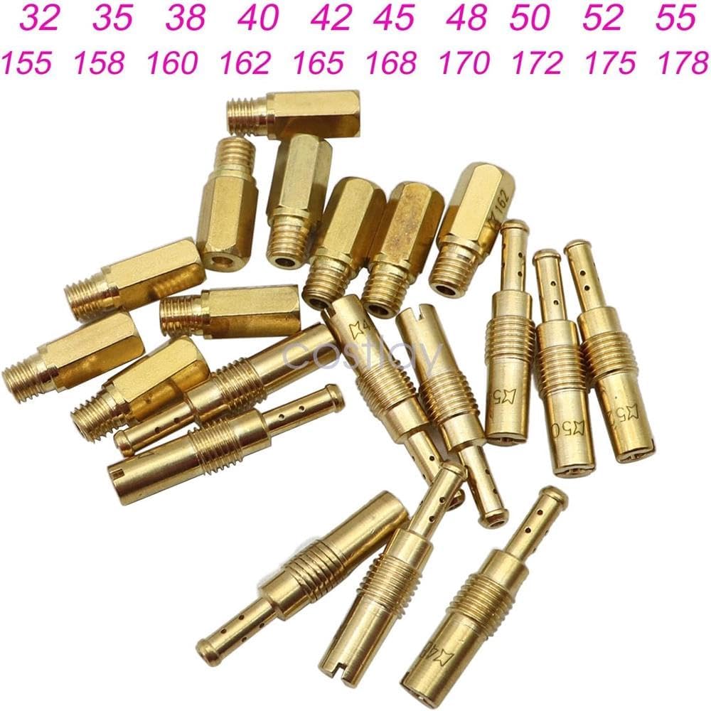 for PWK Keihin OKO CVK PWM 10Pcs Carburetor Main Jet kit Slow Pilot Jet 10Pcs for Genuine for OEM Replacement