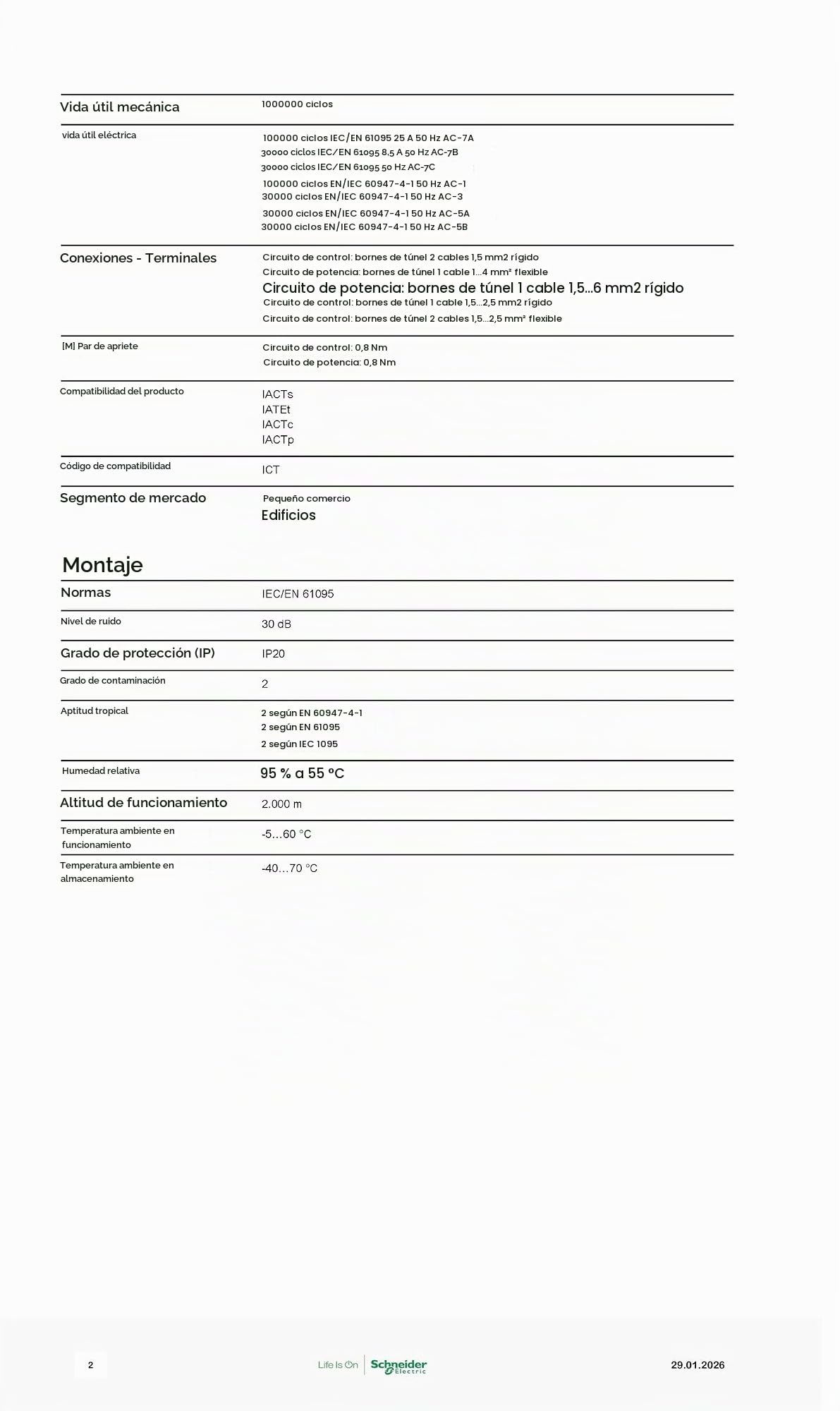 Schneider Electric A9C21834 Contactor Modular Ict 25A 4No 220-.240V 50Hz Mo