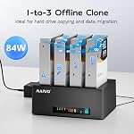 MAIWO 4 Bay Hard Drive Docking Station with Offline Clone for 2.5 3.5 Inch SATA HDD SSD, USB 3.0 5Gbps Speed with UASP, 96TB Capacity, External Hard Drive Duplicator Cloner