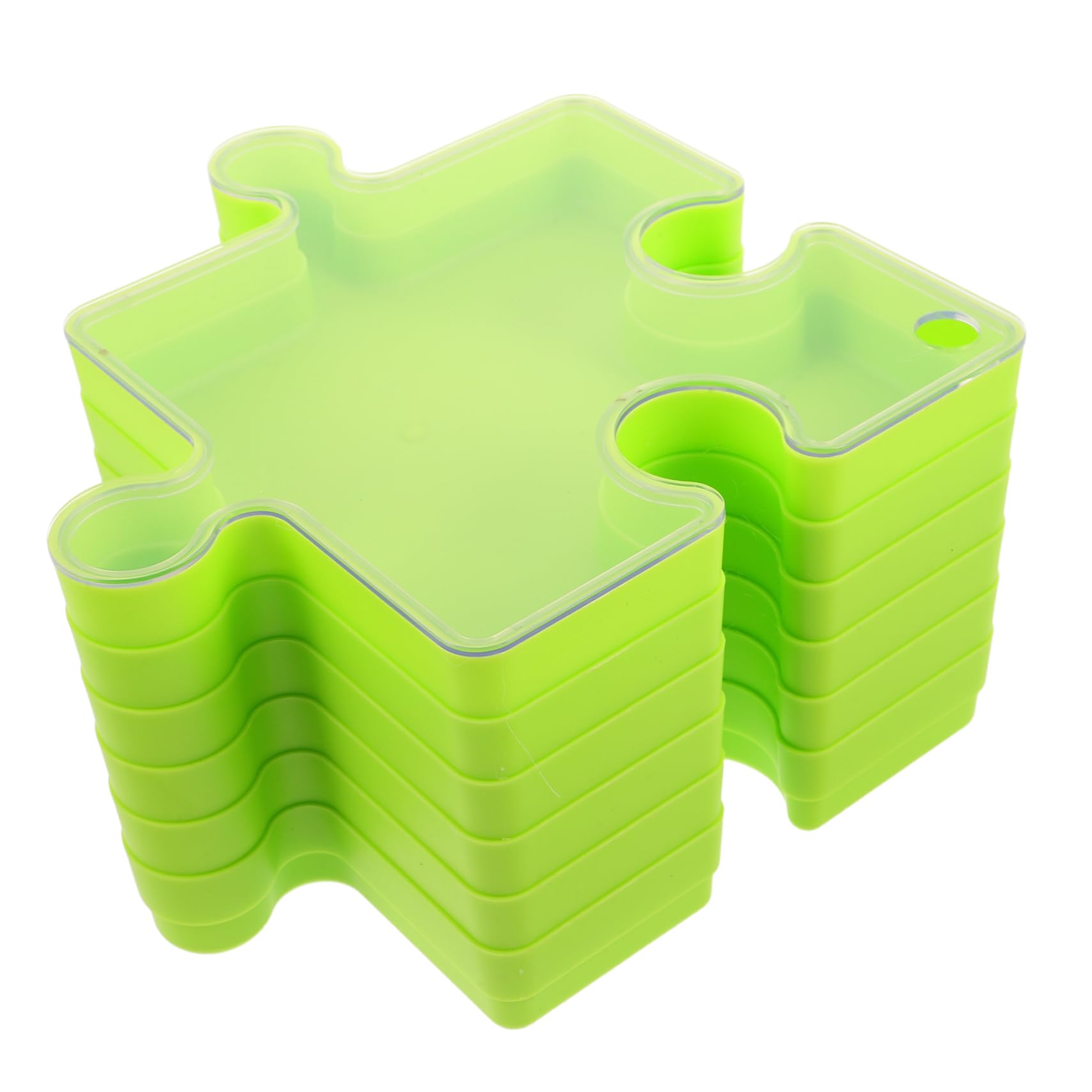 Organisateur de Puzzle 6 Pièces en Plastique Vert pour Garçon et Filles