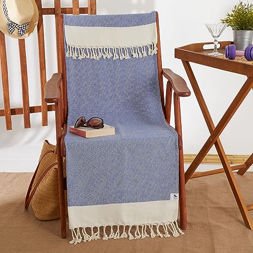 Beach towel, Bath Towel - Turkish Soft Cotton, Light and Thin, Quick Drying Beach Towels Adults. Peshtemal (Hammam Towel) 94x180cm Bathroom, Beach, Pool, SPA, Gym, Yoga, Yacht.… - Image 3