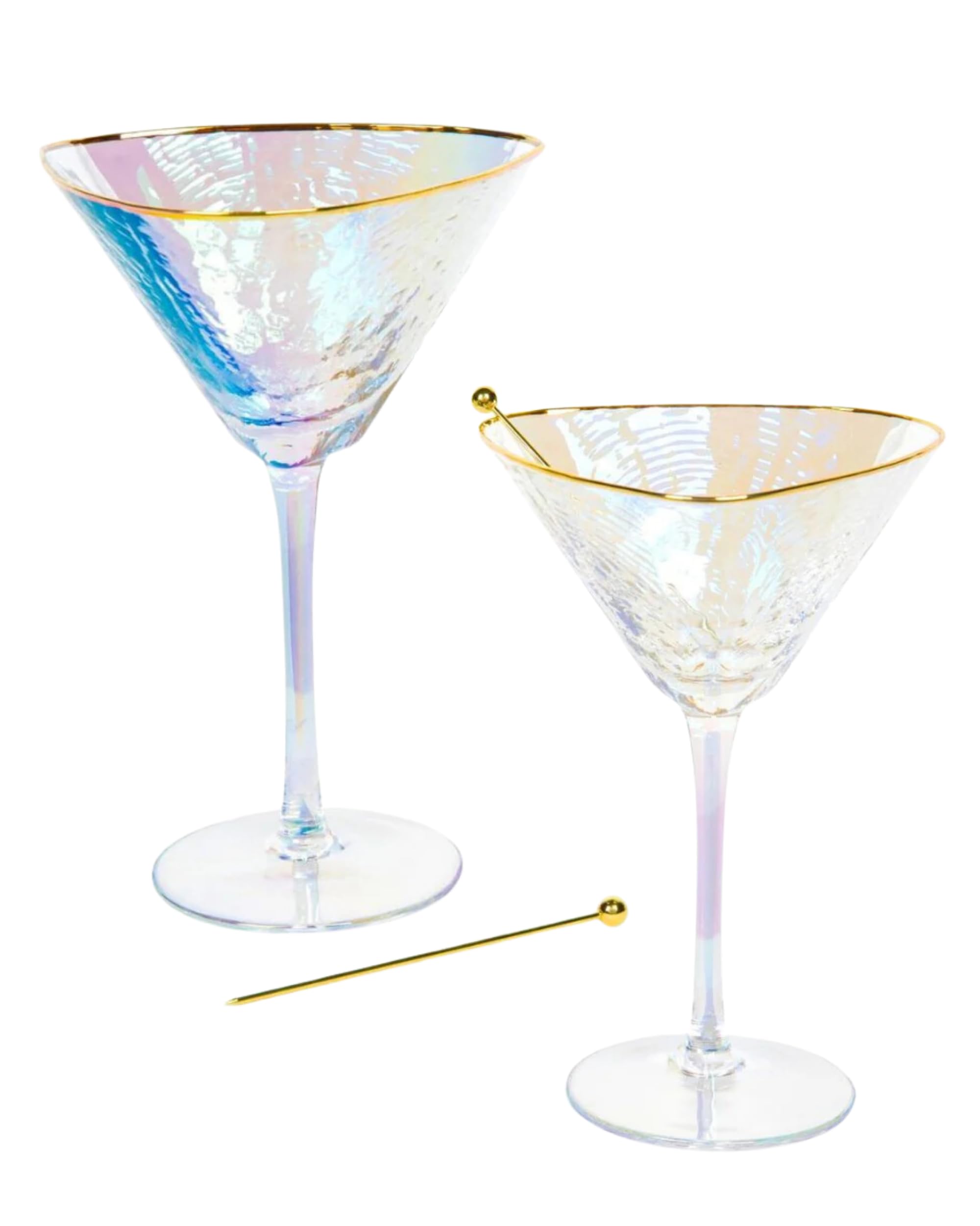 Vasos de martini artesanales para regalo de bodas y aniversarios juego de 2
