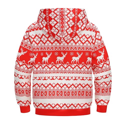 LMYOVE Ugly Christmas Hoodies Sweater Kids Girls Boys Graphic Pullover Sweatshirts Jumper with Pocket 5-12Y2