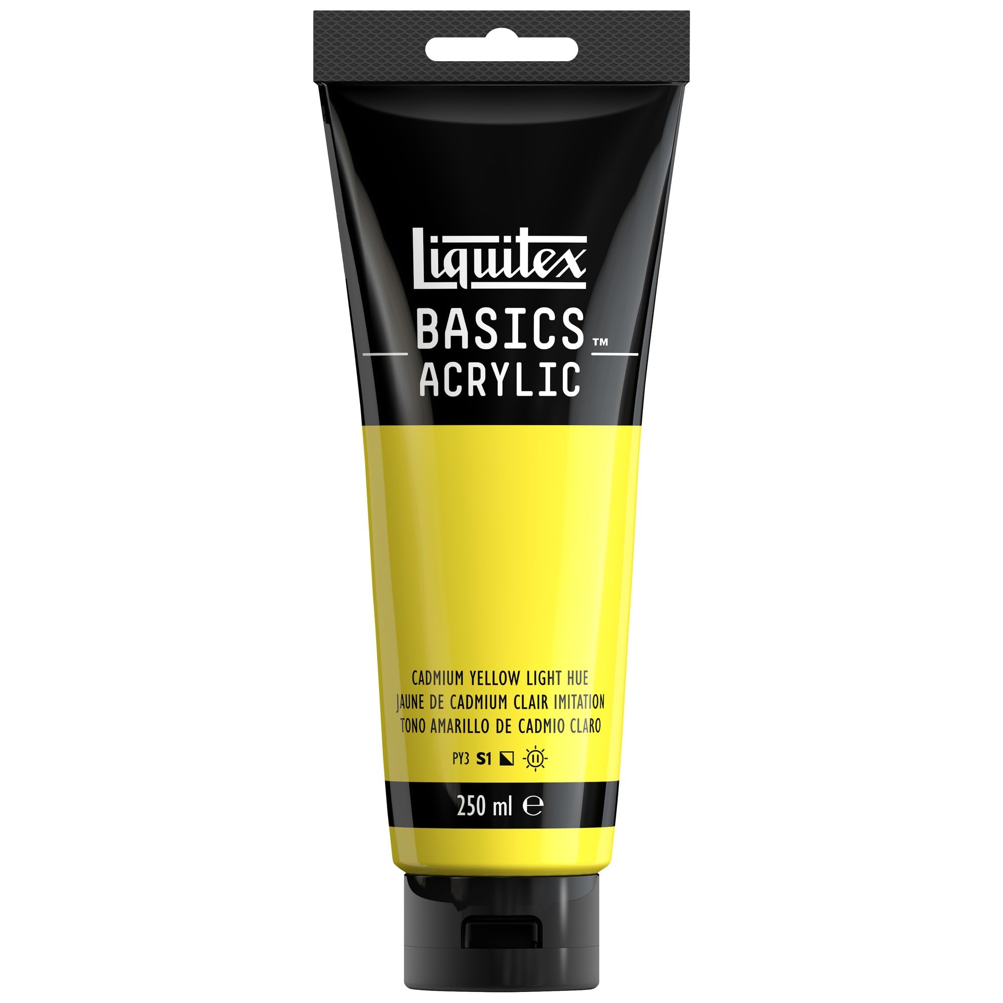 LIQUITEX Basics Acrylic Paint, Cadmium Yellow Light Hue, 250 ml Tube