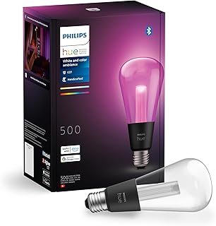 Philips Hue Lightguide ST70 Edison Smart Bulb, White and Color Light, Bluetooth Compatible, Voice Control with Alexa, Apple Home & Google Assistant