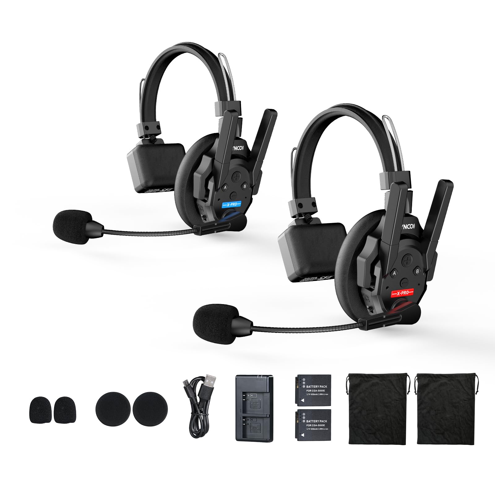 ✨1点物✨SYNCO XTALK XPRO2 ワイヤレスインカムヘッドセット Amazon.com: SYNCO XTALK XPRO2 Wireless Intercom Headset