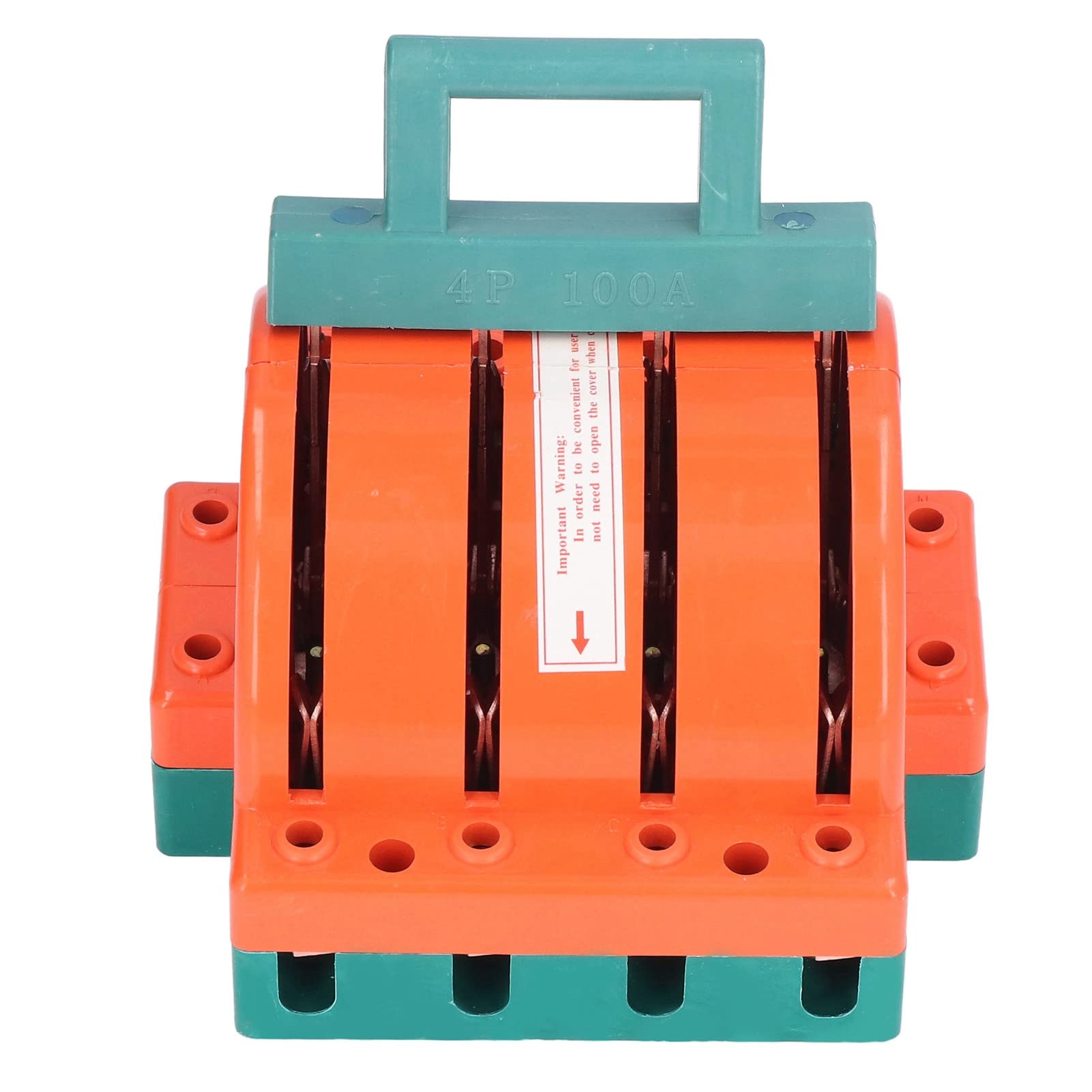 Knife Switch, 4 Pole Double Throw Knife Switch, 100A AC380V Electrical Disconnect Knife Switch, Terminal Access, 4 Pole Double Throw Knife Switch