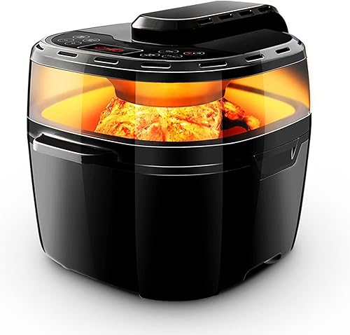 AMAYYA KQZG Freidora de aire eléctrica de 10 L, freidora de aire para hornear, con pantalla táctil LED, sin aceite, tostadora para papas fritas