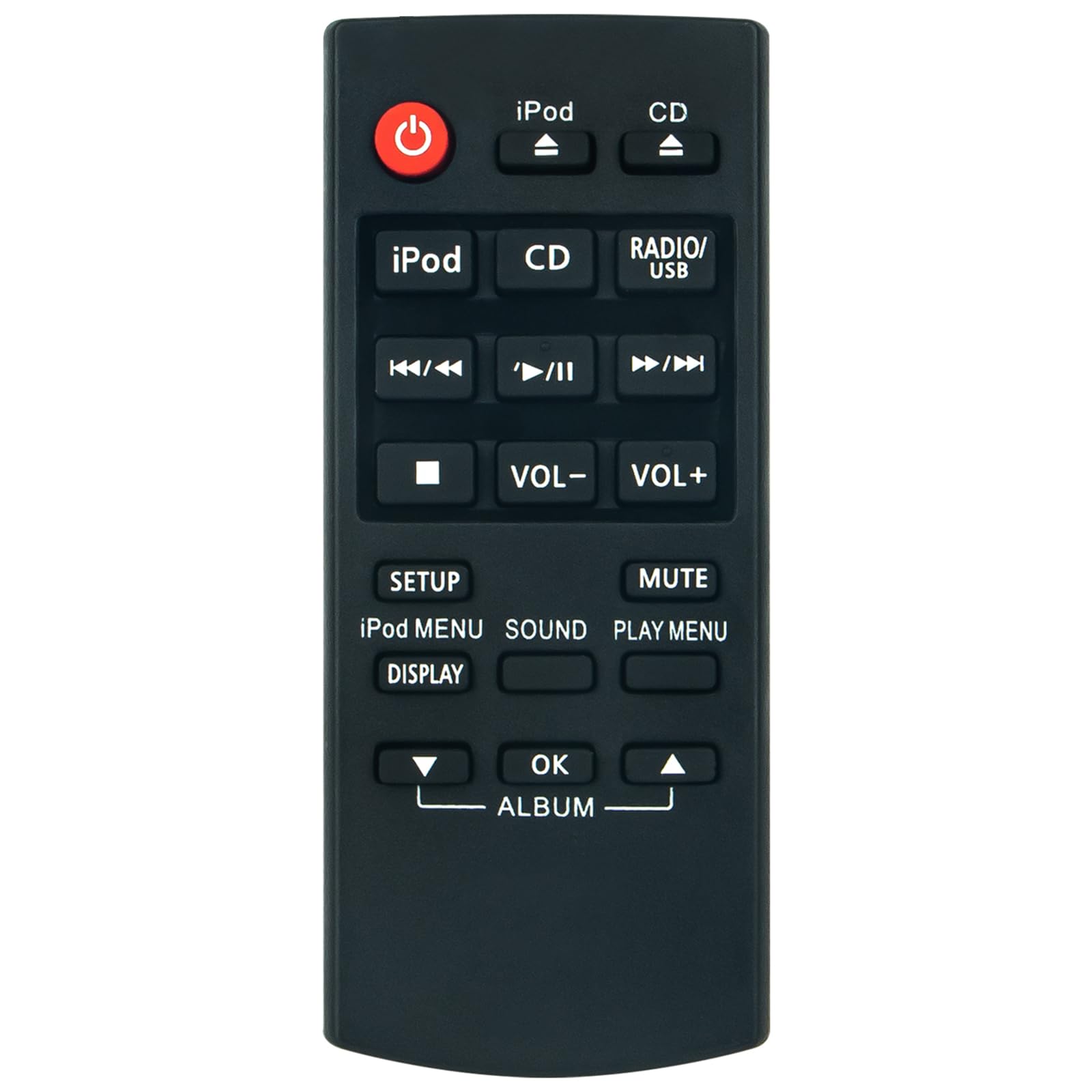 Allimity N2QAYC000057 Replacement Remote fit for Panasonic Compact Stereo System SC-HC37 SC-HC37DB SC-HC57 SC-HC57DB SC-HC37DBEWK SC-HC37EC-K SC-HC37EC-R SC-HC37EC-S SC-HC37EC-W SC-HC37EE-K