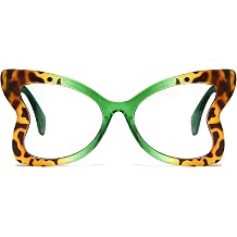 Chicid Oversized Blue Light Glasses for Women, Fashion Butterfly Frame Y2K Anti Glare Reduce Eyestrain Computer Glasses