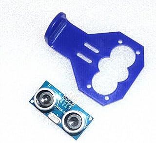 1lot=5pcs HC-SR04 Ultrasonic Sensor + 5pcs Cartoon Ultrasonic Sensor Mounting Bracket for Smart Car Red Blue Color