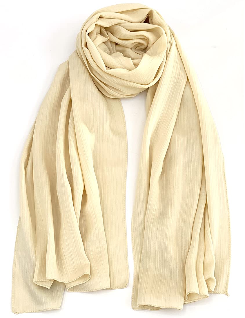 Ayenza ModaCrinkle Pleated Hijab Head Scarf for Women in 9 colours | Double Sided Matt & Satin Look Premium