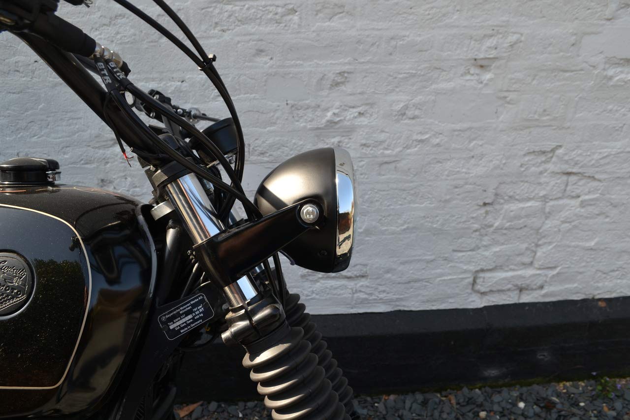 Alchemy Parts 6 Inch 152mm LED Projector Motorbike Headlight For Cafe Racer Streetfighter Brat Bike Retro Custom Project – Hi Low Beam With DRL - View #7