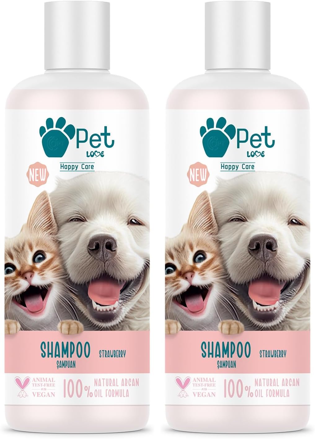 Pet Love Şampuan, Çilek, 250 Mililitre (2 paketi)