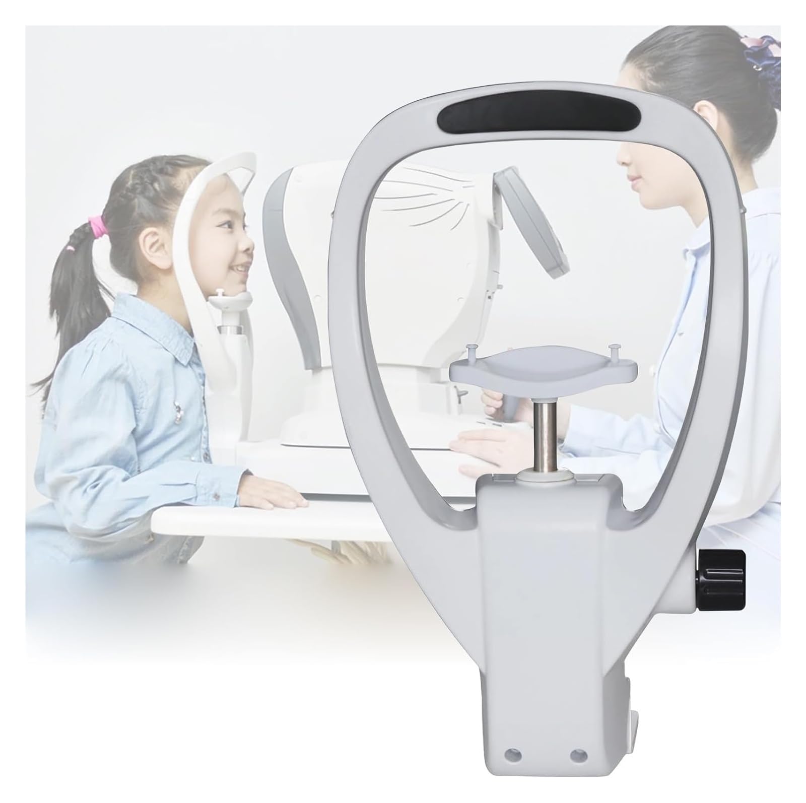 Regulowany podbródek do refrakcji， Regulowany uchwyt do podnoszenia z pokrętłem, akcesoria optometryczne zapewniające większy komfort i precyzję w badaniu wzroku