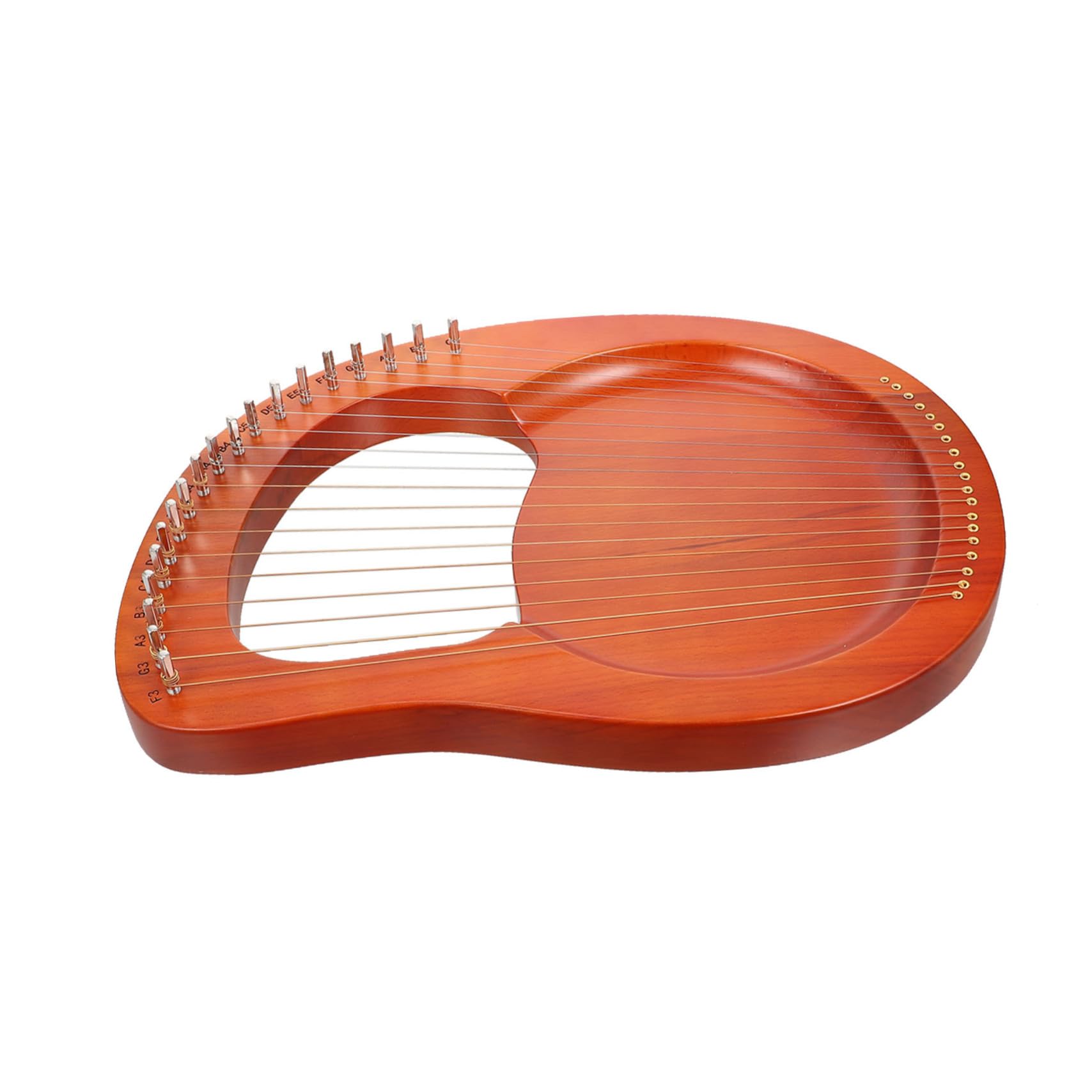 TOYANDONA Lira Portatile 19 Corde in Plastica Marrone Design Rilassante Due Plettri per Ragazzo Ragazza e Principianti Strumento Musicale Leggero e Compatto