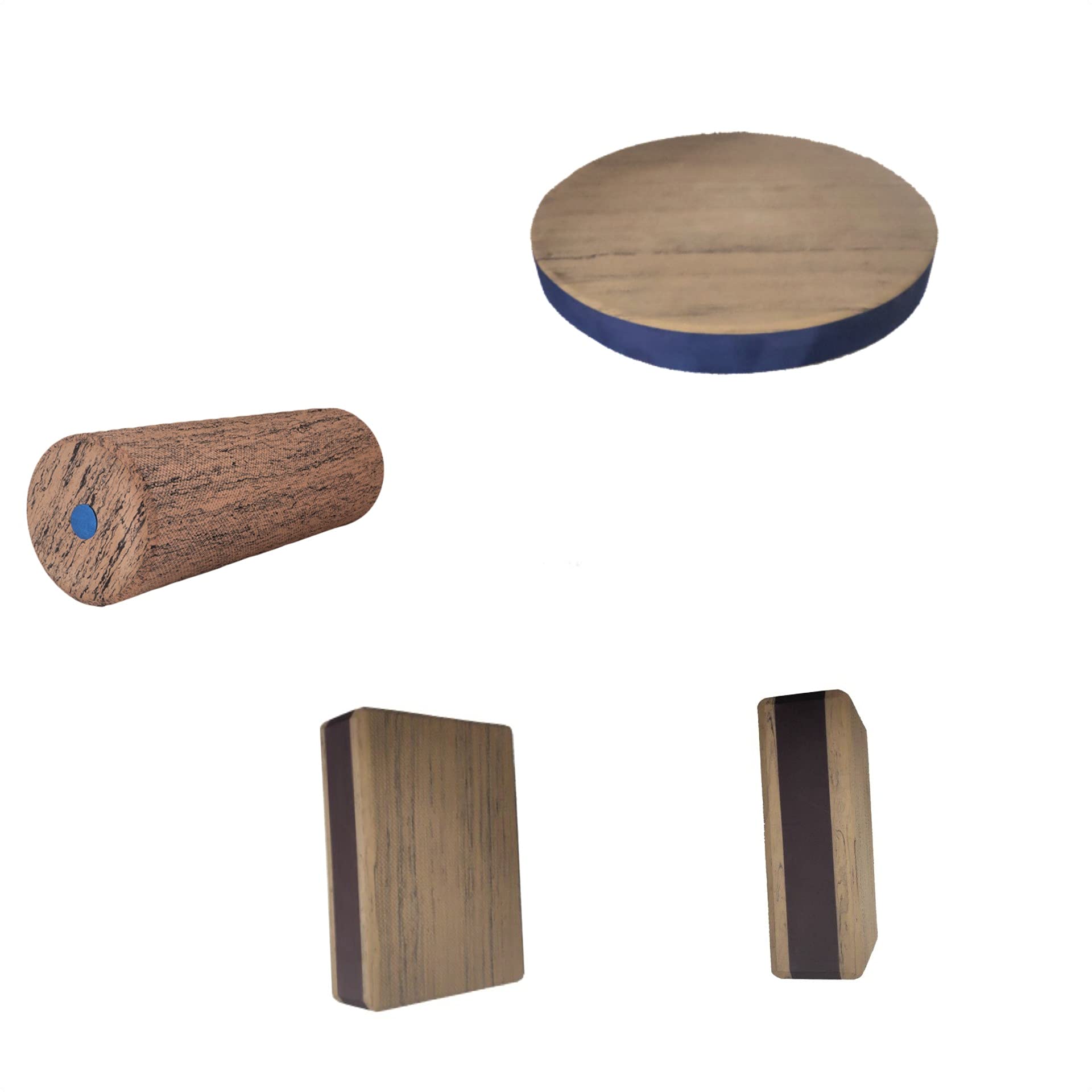 Yoga Store Wala Yoga Block with Knee Roller and Mediation Seat (Set of 4 Combo)-image-1