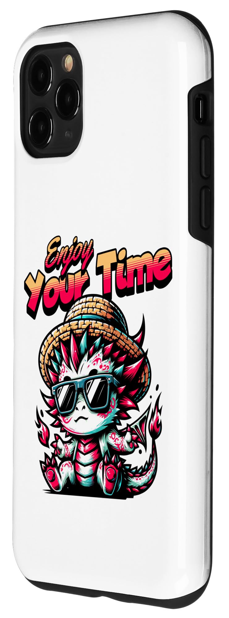 iPhone 11 Pro Max Cute Dragon Say Enjoy Your Time, Summertime Outfits Vibes Case - Image 2