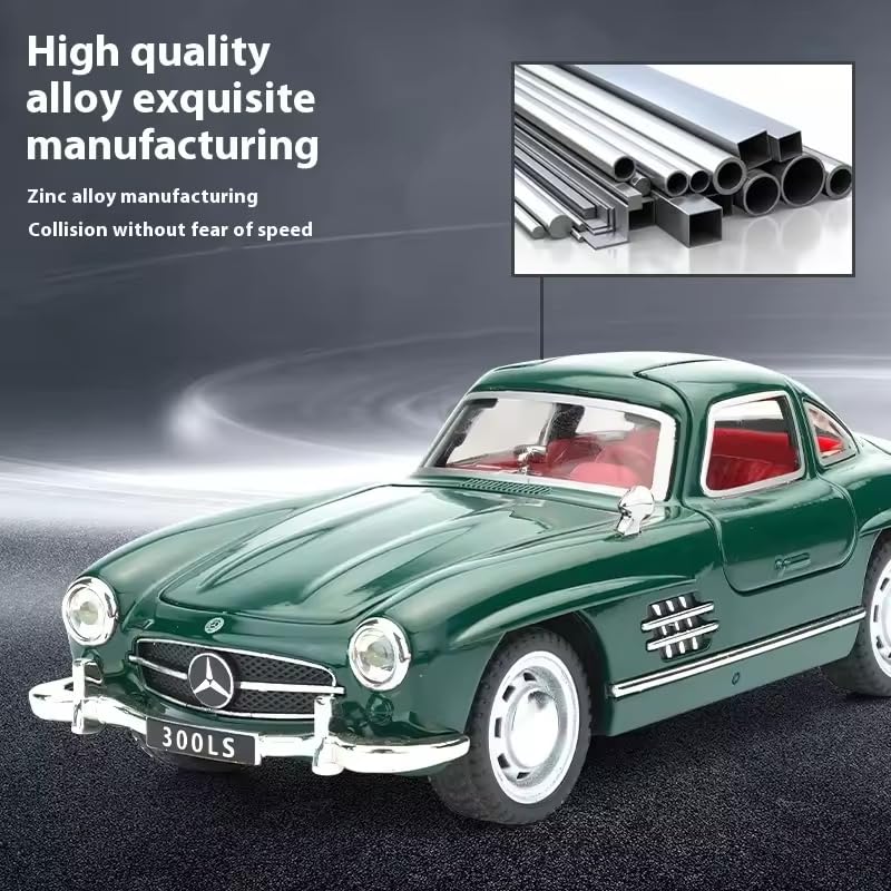 Image of Alokik Enterprise 1:32 Mercedees Benz Classic 300LS Sport Diecast Metal Pull Back Car with 2 Openable Doors with Sound and Lights Toy Decoration Car Best Gift Toys for Kids 【Color As Per Stock】