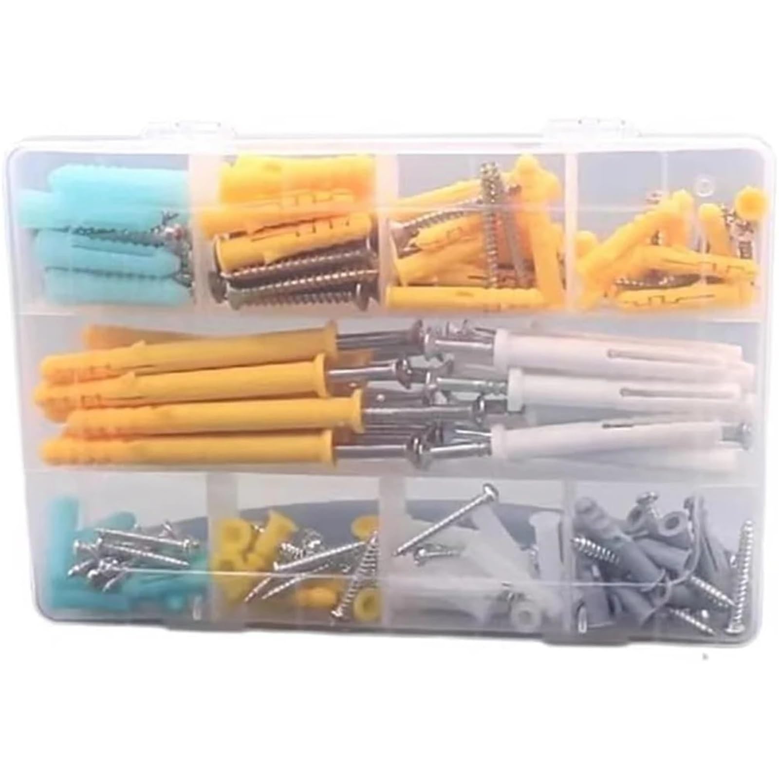 Yangshe One Color 100Pcs Plastic Drywall Anchors With Screws Kit, Wall Plug Anchor Set For Hanging