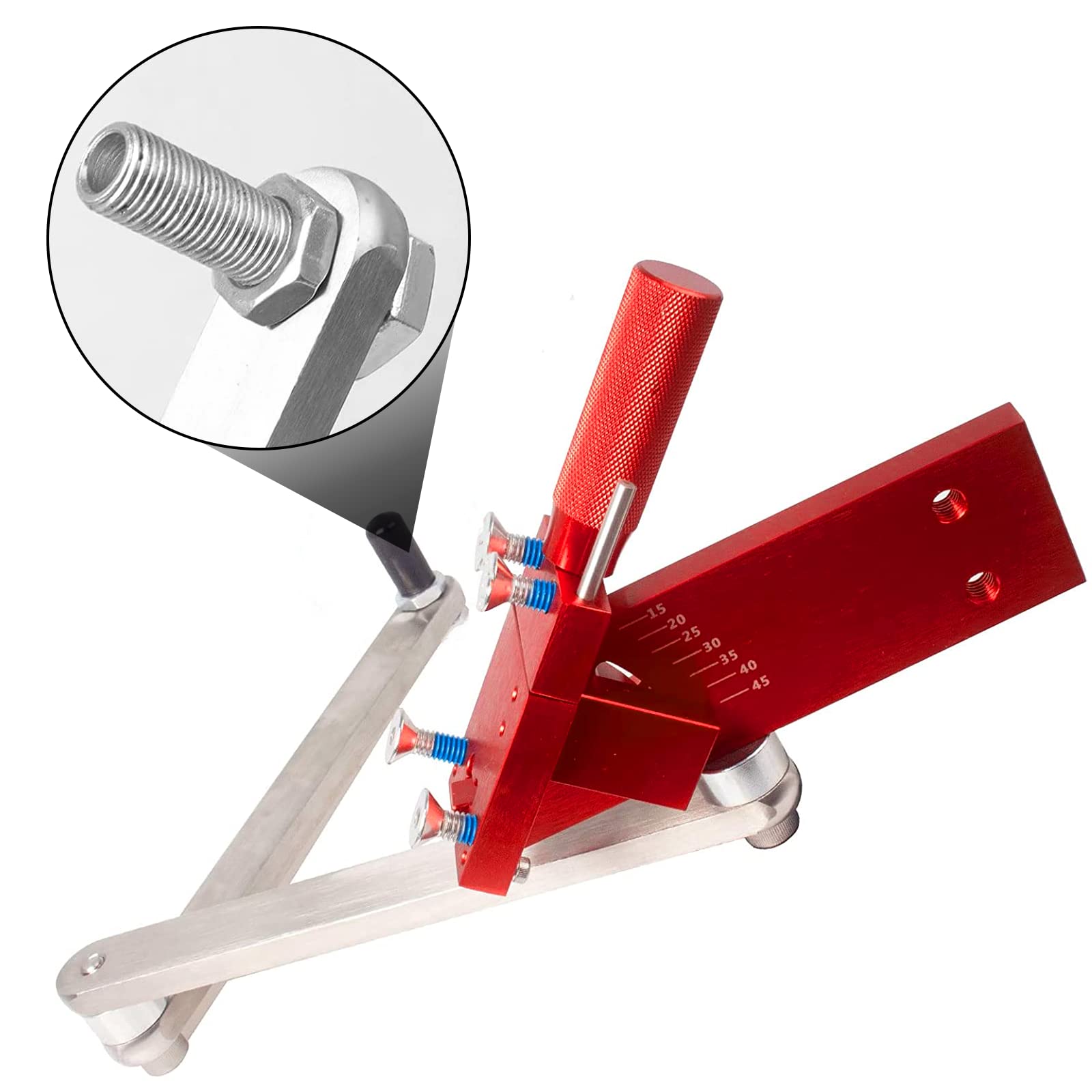 5005 - Afilador de cuchillas para cortacésped y equilibrador de cuchillas 42-047 de repuesto 339075B, equilibrador de cuchillas para cortacésped, soporte magnético para pared (rojo)