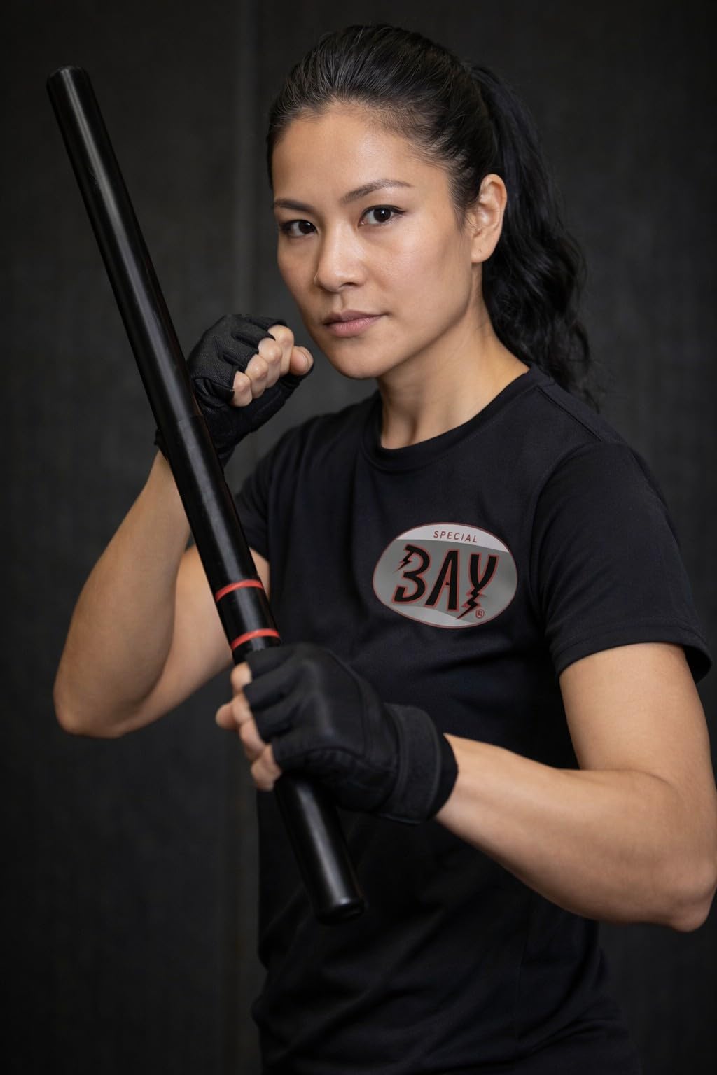 BAY Escrima- Stock 65 cm massiv Holz Eiche schwarz Kampfstock Stick Budo Arnis Kali Stöcke Philippine Filipino Martial Arts, Krav MAGA, Eskrima, Kampfsport