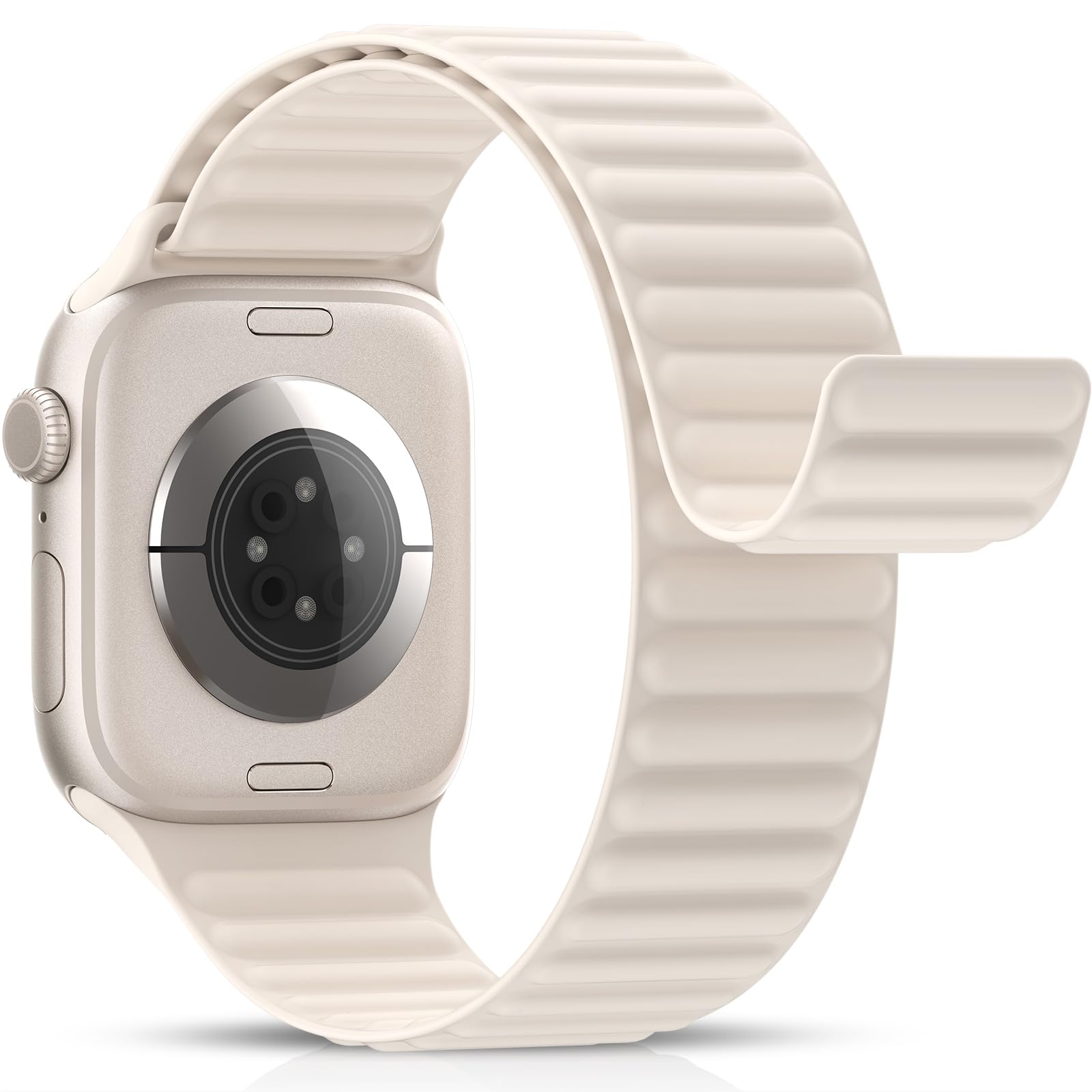 Higgs Magnetisch Silikon Armband Kompatibel mit Apple Watch 42mm 40mm 46mm 45mm 41mm 44mm 49mm 38mm Damen Herren, Sport Magnet Apfelband Loop für iWatch Band Series 11 10 9 8 7 6 5 4 SE Ultra 3 2 1