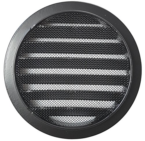 Intelmann Wetterschutzgitter Schwarz Ø 125 Aluminium (100 125 150 160 200)