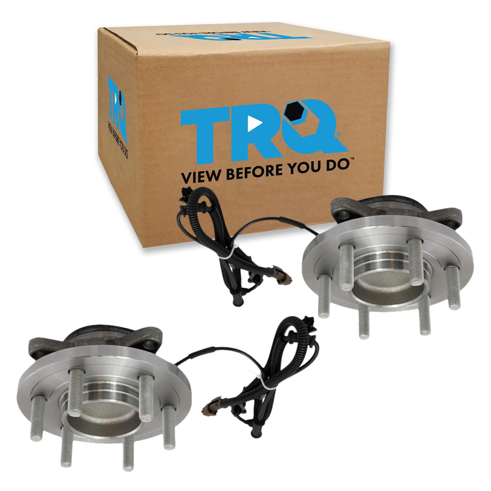 TRQ Front Driver and Passenger Side Wheel Bearing and Hub Assembly Set 2