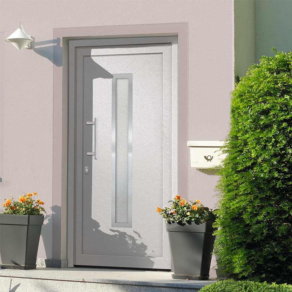 Aluminiowe drzwi wejściowe, białe, 98 x 208 cm