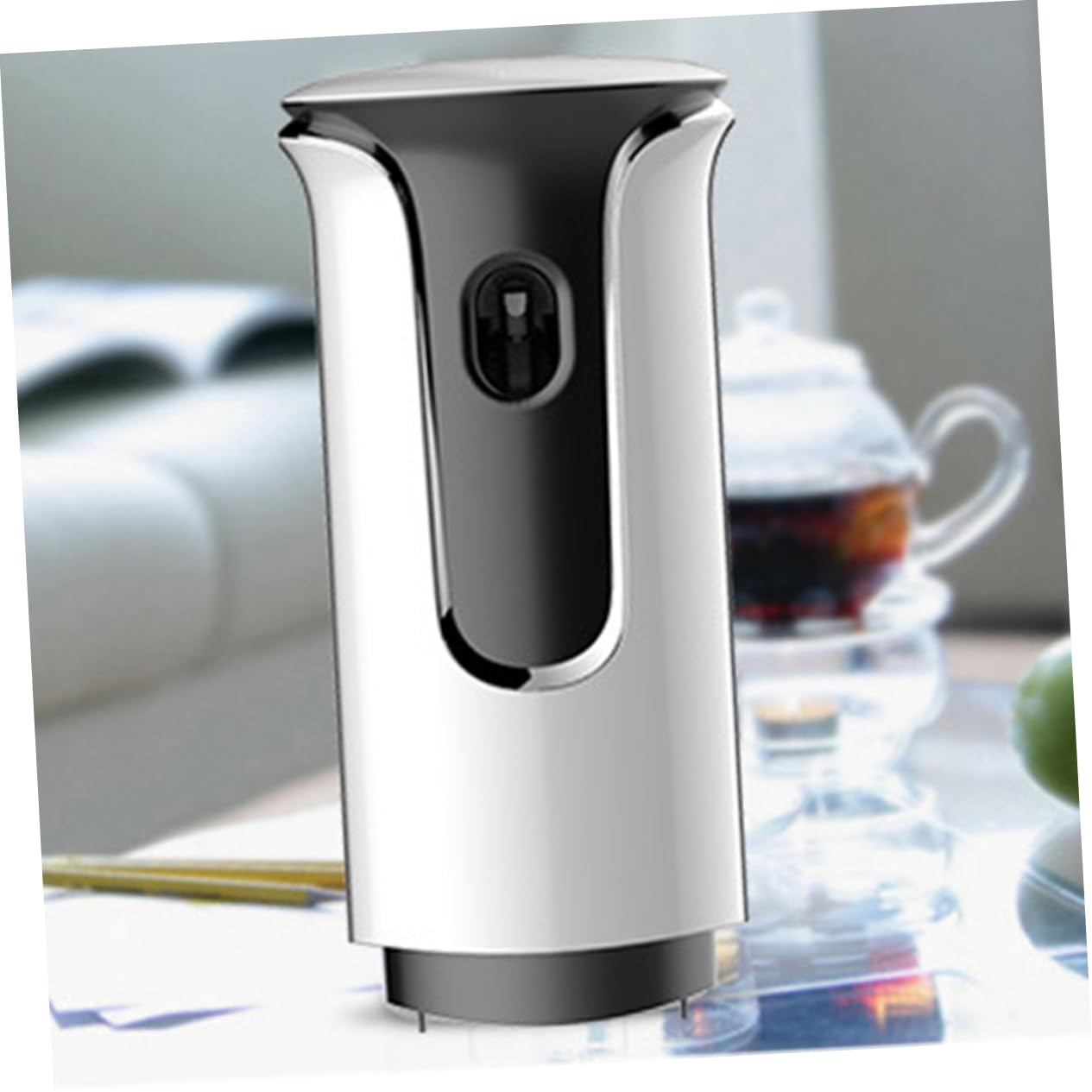 Profumatore Automatico a Sensore di Luce per Aerosol, Nero Bianco | Abs, Capacità Aumentata, Filtraggio Odori, Basso Consumo di Carbonio, per Toilette e Casa