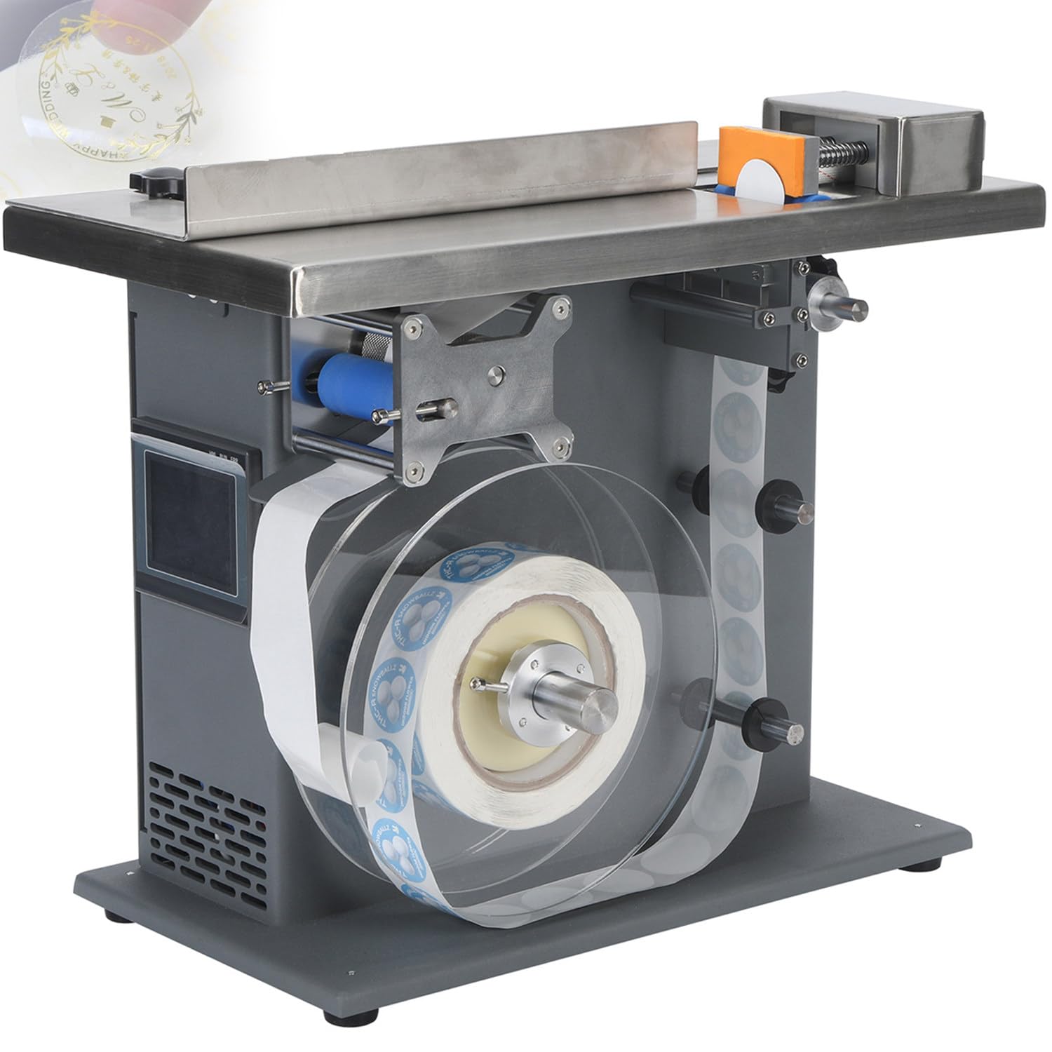 YXZQLOZ Automatic Right Angle Labeling Machine Corner Label Applicator with PLC Control & Electric Eye,for High-Speed Box Sealing for Cosmetic/Electronic Packaging