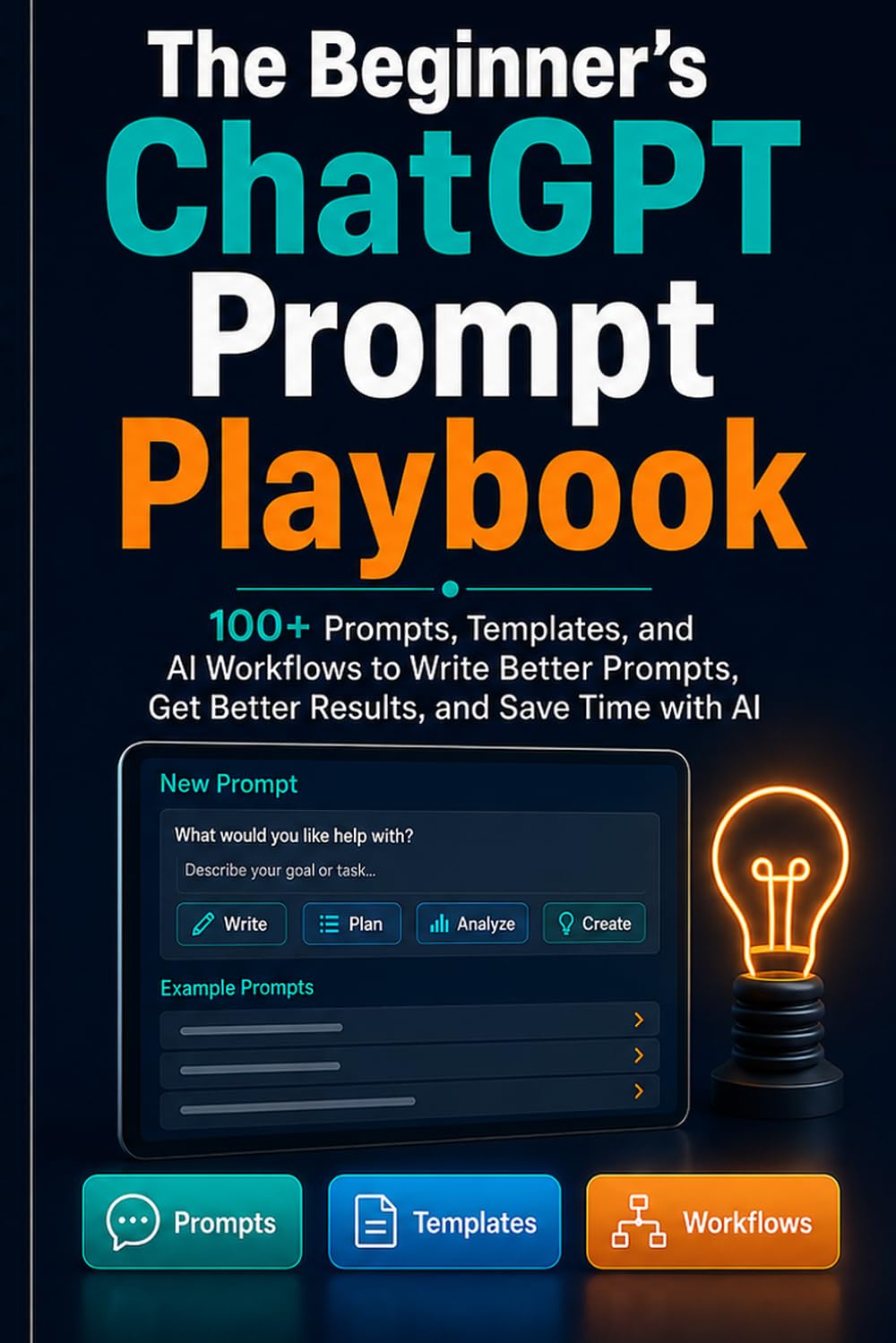 The Beginner’s ChatGPT Prompt Playbook: 100+ Prompts, Templates, and AI Workflows to Write Better Prompts, Get Better Results, and Save Time with AI