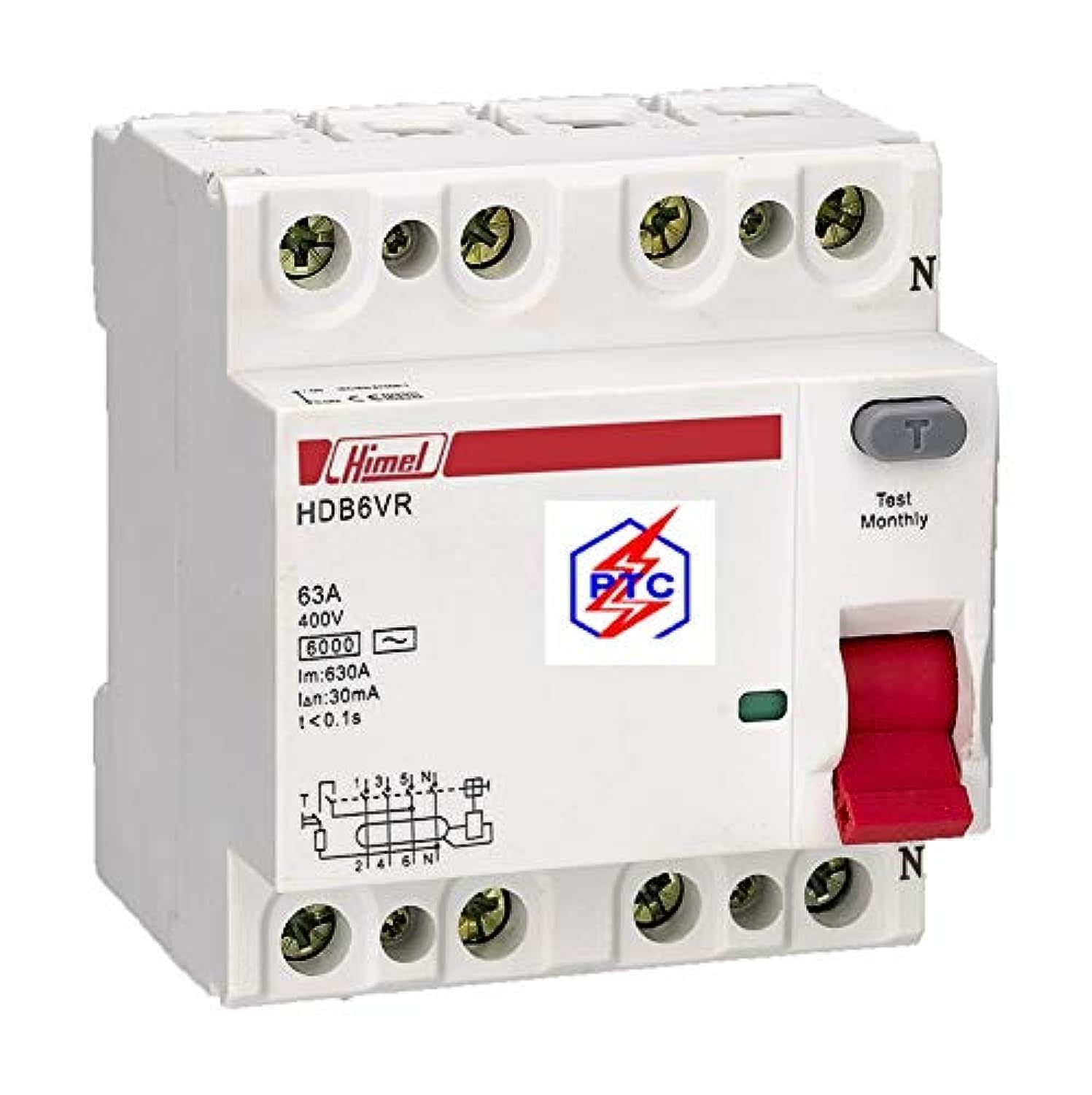 40A 4P 100MA Earth Leakage Circuit Breaker (ELCB/RCCB)