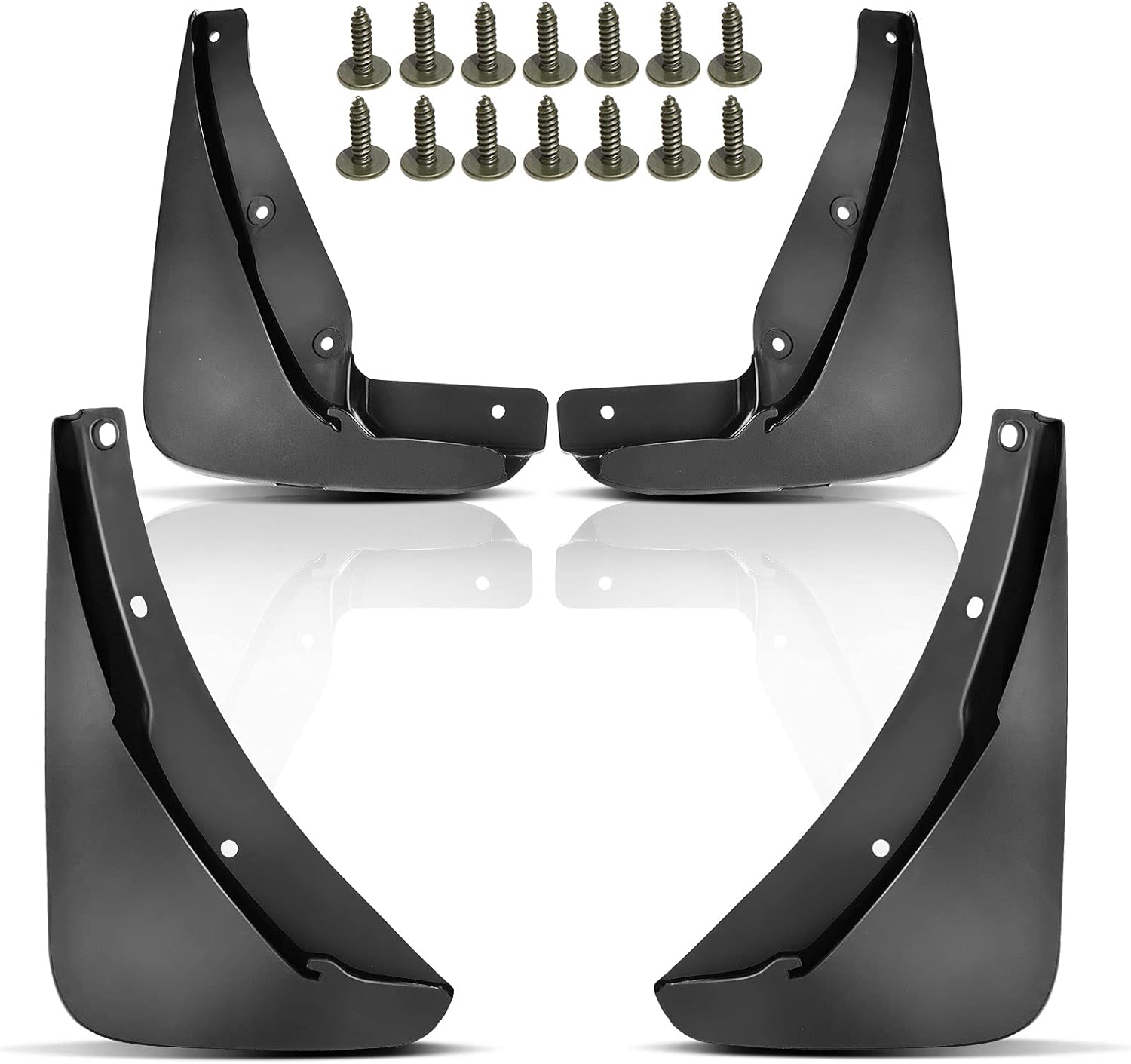 Buy Set of 4 Front and Rear Side Mud Flaps Splash Guards Mudguards for Dodge Challenger 2015