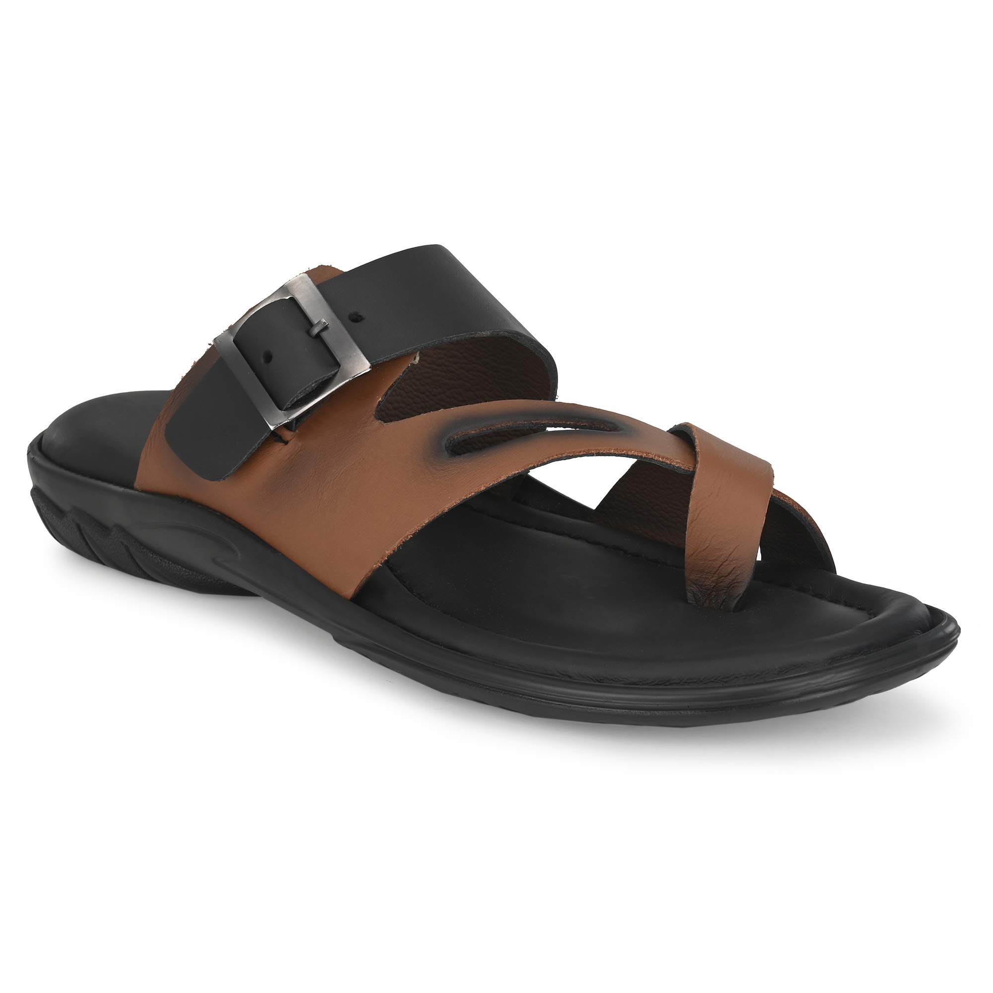 Genuine Leather SLIPPERS FOR MENSL9599BLK-image-9