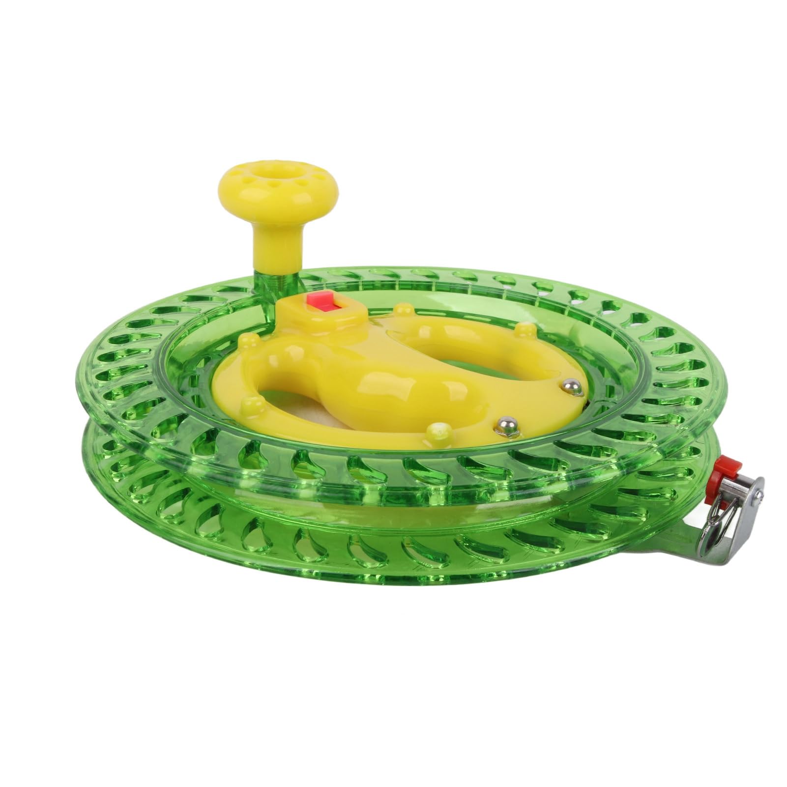 Kite Reel Winder, ABS Multifunction Sea Kite Line Spool Wheel Fishing Wheel Hand Wire Wrapping Fly Line Fishing Reel Accessory for Kids Teens Beginners (Green)