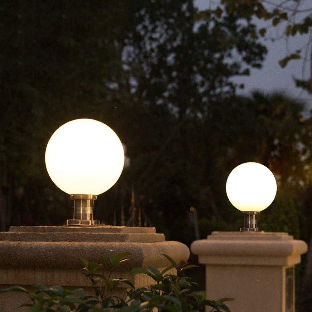 Luz Mesa Exterior Jardin Lámpara De Poste Exterior IP65 - Esfera Acrílica  (E27) - Iluminación De Jardín Postes Para Jardin, image size:1000x1000