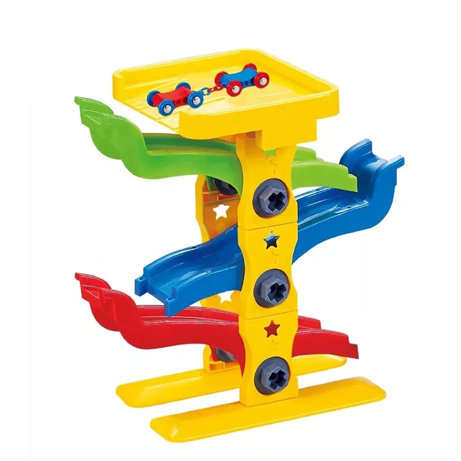 Toddler Toys Race Track plastic with 2 mini car Educational Creative Toddler Toys For over3 year Old Boy Gifts ;Kids funny park set toys race track plastic slot game interest day gliding track